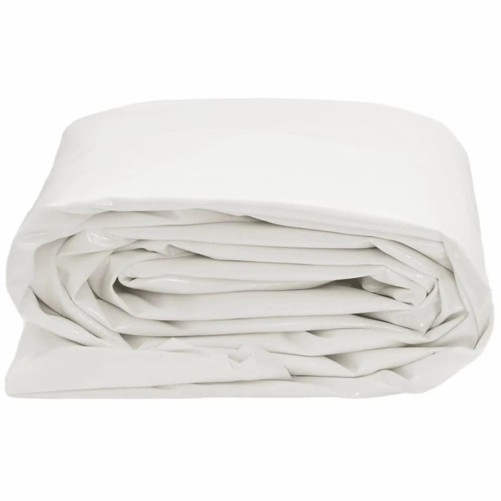 Telone bianco in tela con rivestimento in PVC, 2 x 3 m, 650 g/m², antistrappo, impermeabile, resistente ai raggi UV, resistente alle intemperie, con occhielli, per giardino, campeggio, auto