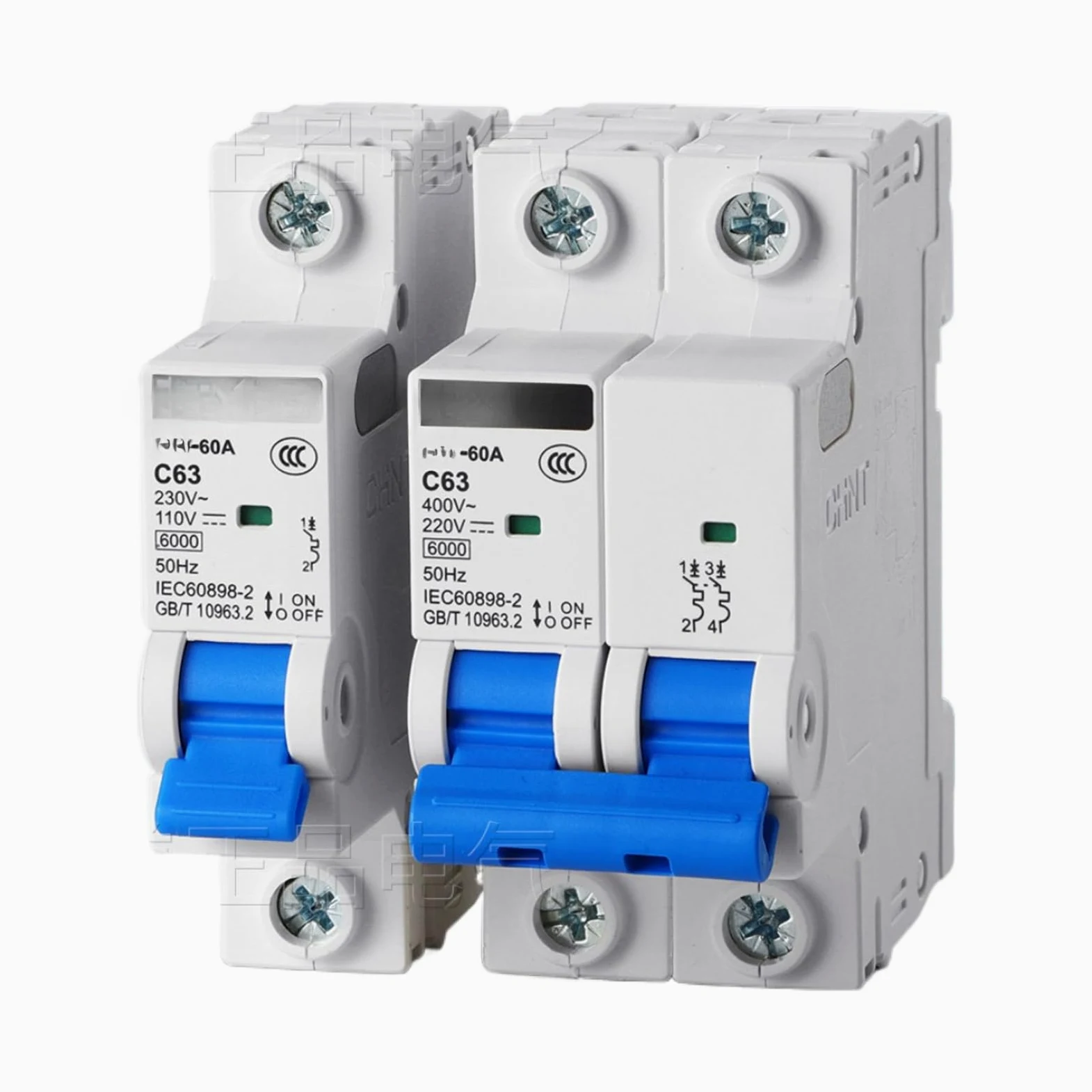 Interruttore magnetotermico DC 110V 63A(6A; 2P)