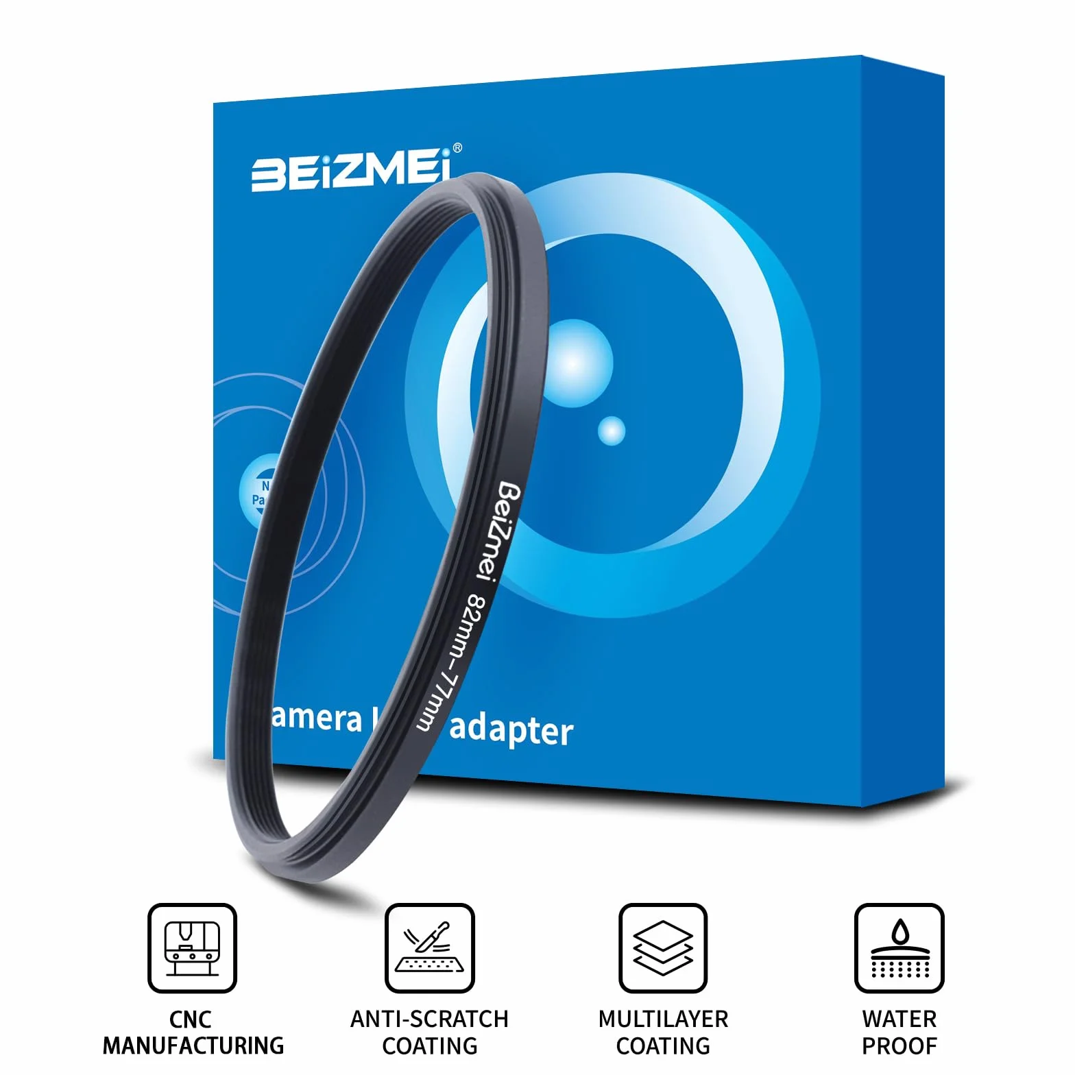 82mm a 77mm Anelli Adattatore Filtro Lente Compatibile con tutte 82mm le Obiettivo a 77mm UV ND CPL filtro,82mm lens to 77mm Filtro Ring