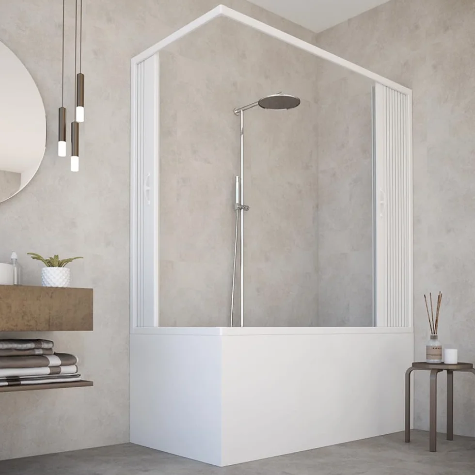 HD CASA Cabina Doccia Salvaspazio Modello Anja 70x170 cm Pannelli PVC Riducibili Made in Italy