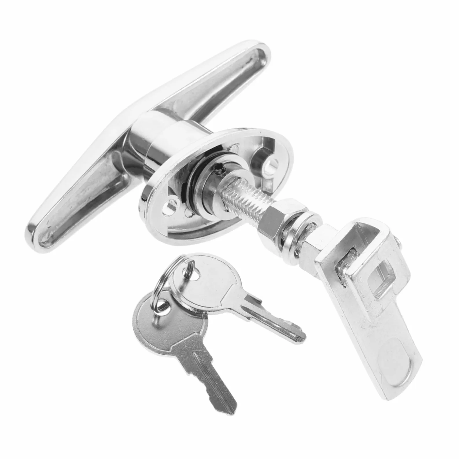 DOITOOL 3 Set Serratura Maniglia Porta Armadio Elettrico Serratura Della Maniglia Della Porta Cassetta Degli Attrezzi Serratura Del Cassetto Chiavistelli Chiave Kit Silver Lega Di Zinco