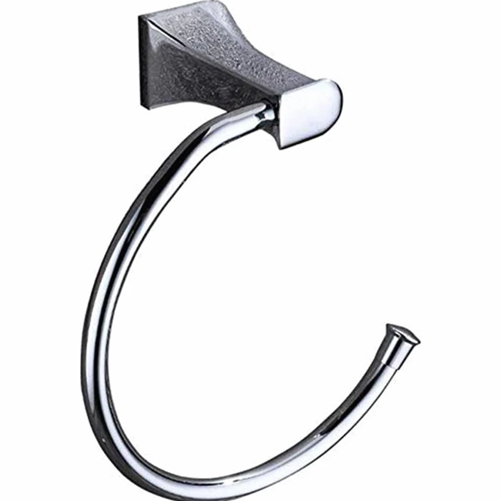 Portasciugamani Portasciugamani Portaoggetti da Bagno Lega Barra cromata Anello Impermeabile Appeso a Parete Hardware Pendente Asciugamano Appeso 20 cm