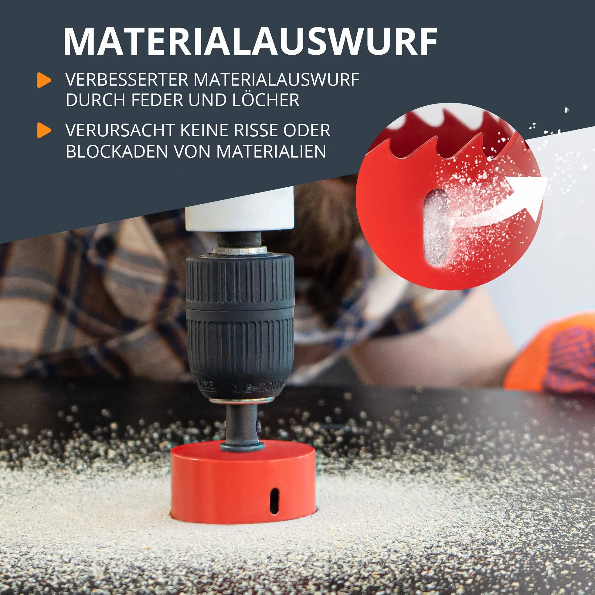 BAURIX® Sega a Tazza bi-metallica 59mm Fresa per metallo legno PVC plastica