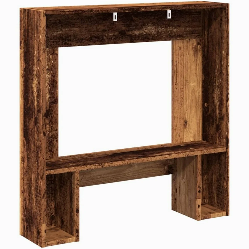 Cornice per Camino Legno Antico 81x18x82 cm in Truciolato,Cornice per Camino,Cornice Decorativa Caminetto-854605