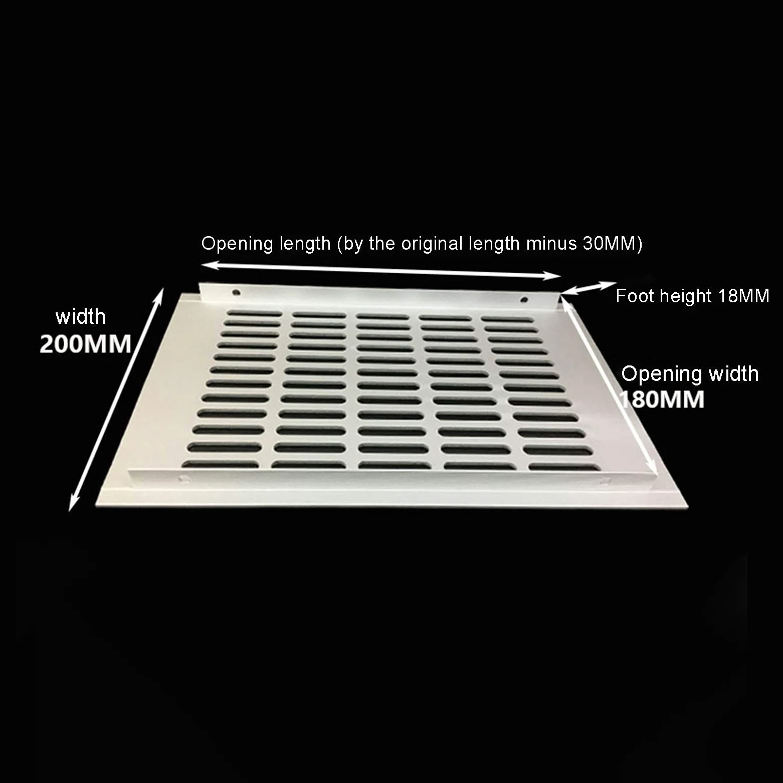 Copertura per griglia di ventilazione, Copertura della griglia di ventilazione in lega alluminio for pareti(Golden,200x550mm)