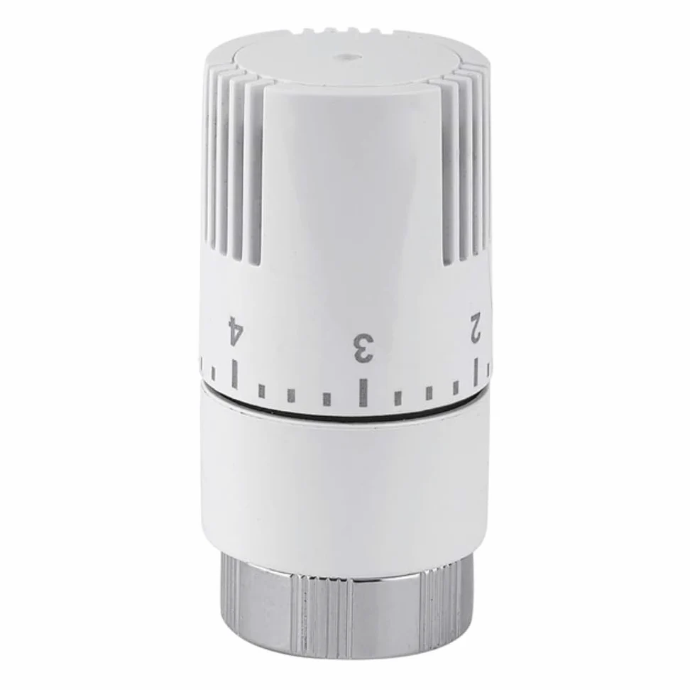 Schläfer 37040100 | Valvola Design Termostatica Bianca per Termosifoni, Testina di Comando per Radiatore Sensibile a liquido, Manopola con Regolazione intervallo Temperatura Attacco M30x1,5