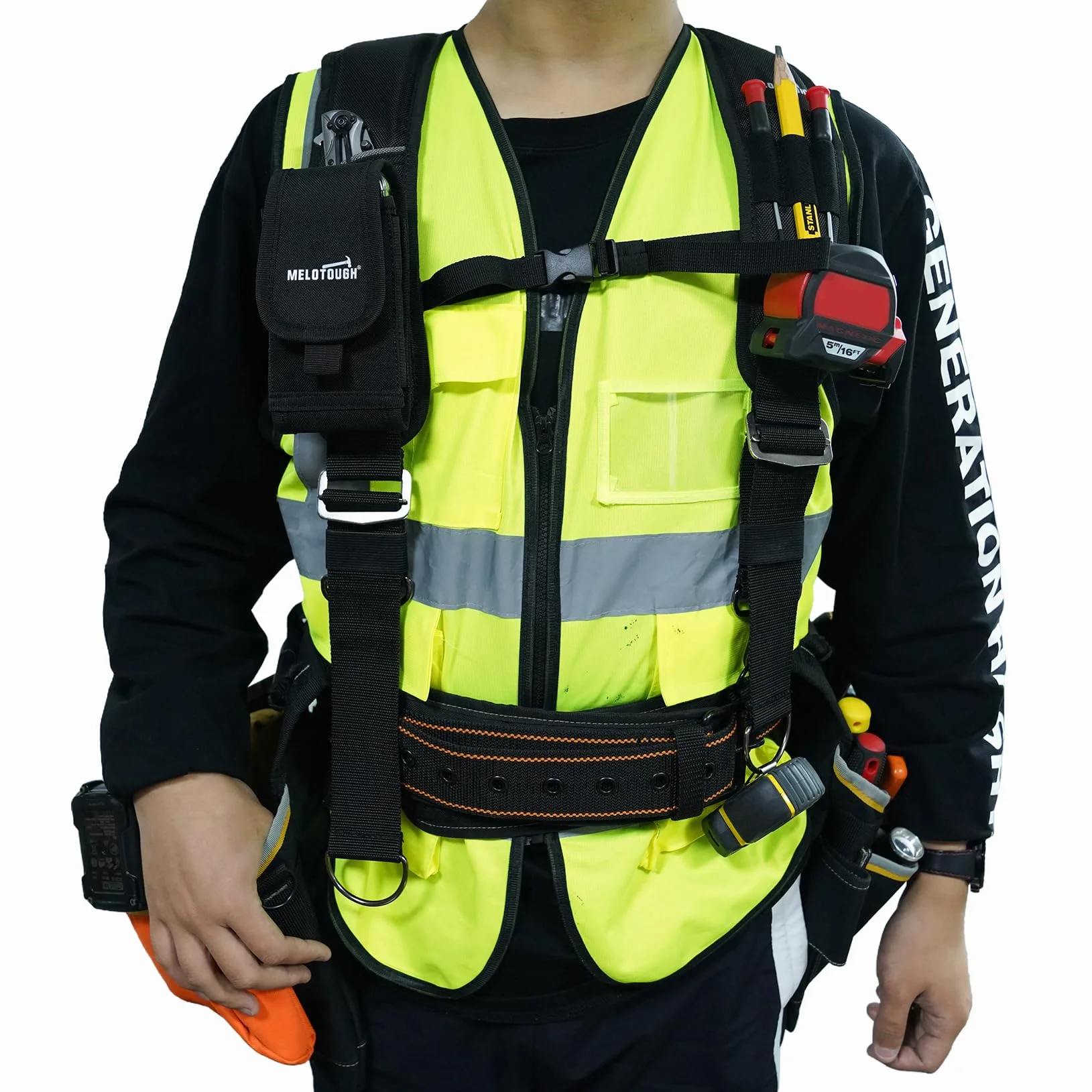 MELOTOUGH Bretelle da cintura per attrezzi da lavoro Big e Tall Construction Bag imbottite