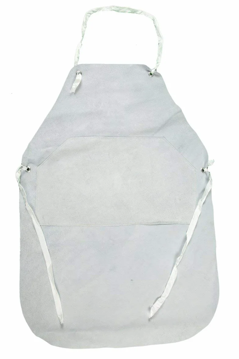 PAYPER 301R Grembiule saldatore lavoro uomo donna in crosta bovina 60x90cm protezione manipolazioni pesanti materiali caldi Ghiaccio (Taglia Unica)