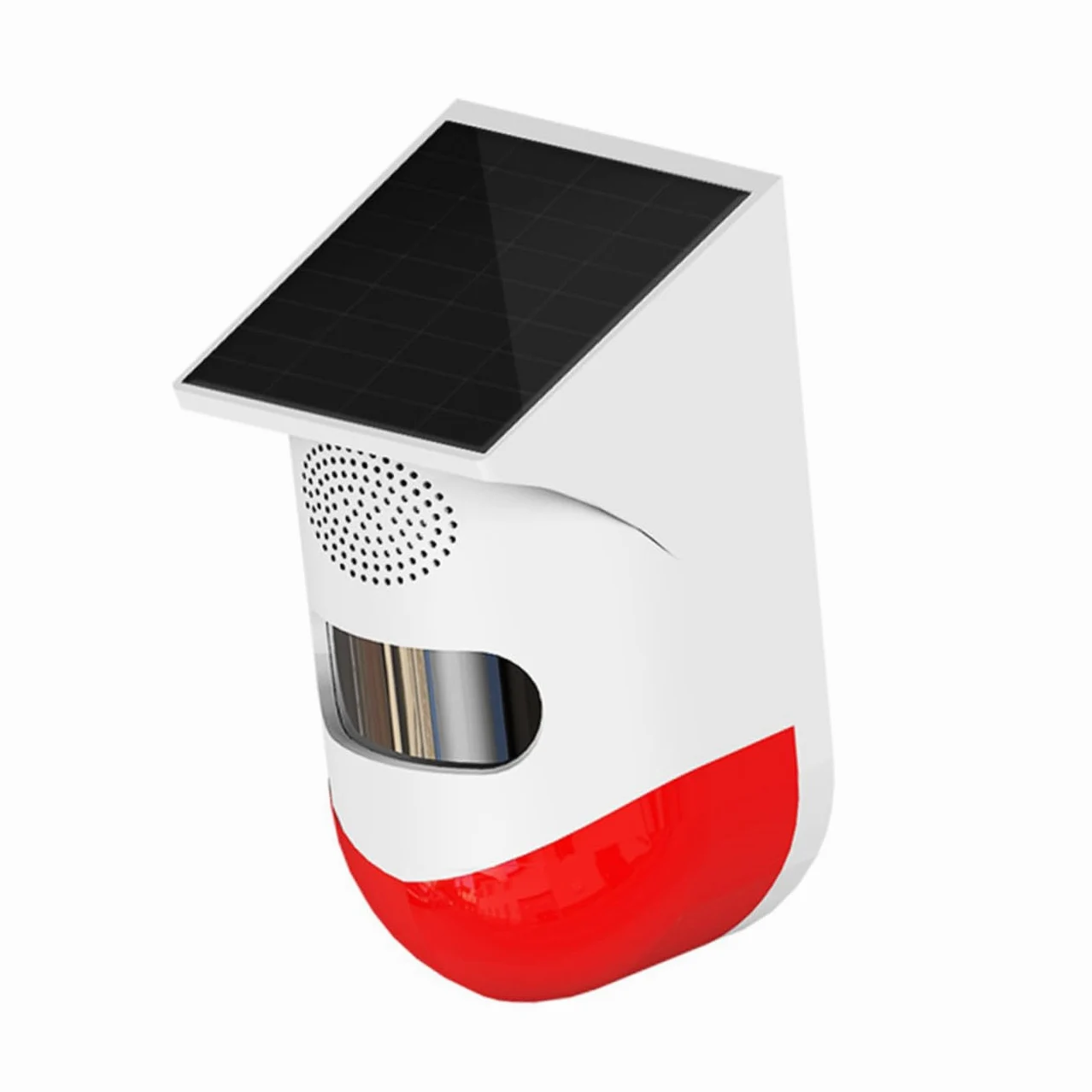 HOMSFOU Rilevatore Infrarossi Esterno Solare, Allarme Casa Ip67, senza Fili, in ABS e Materiale Semiconduttore, per Sicurezza di Giardino e Casa