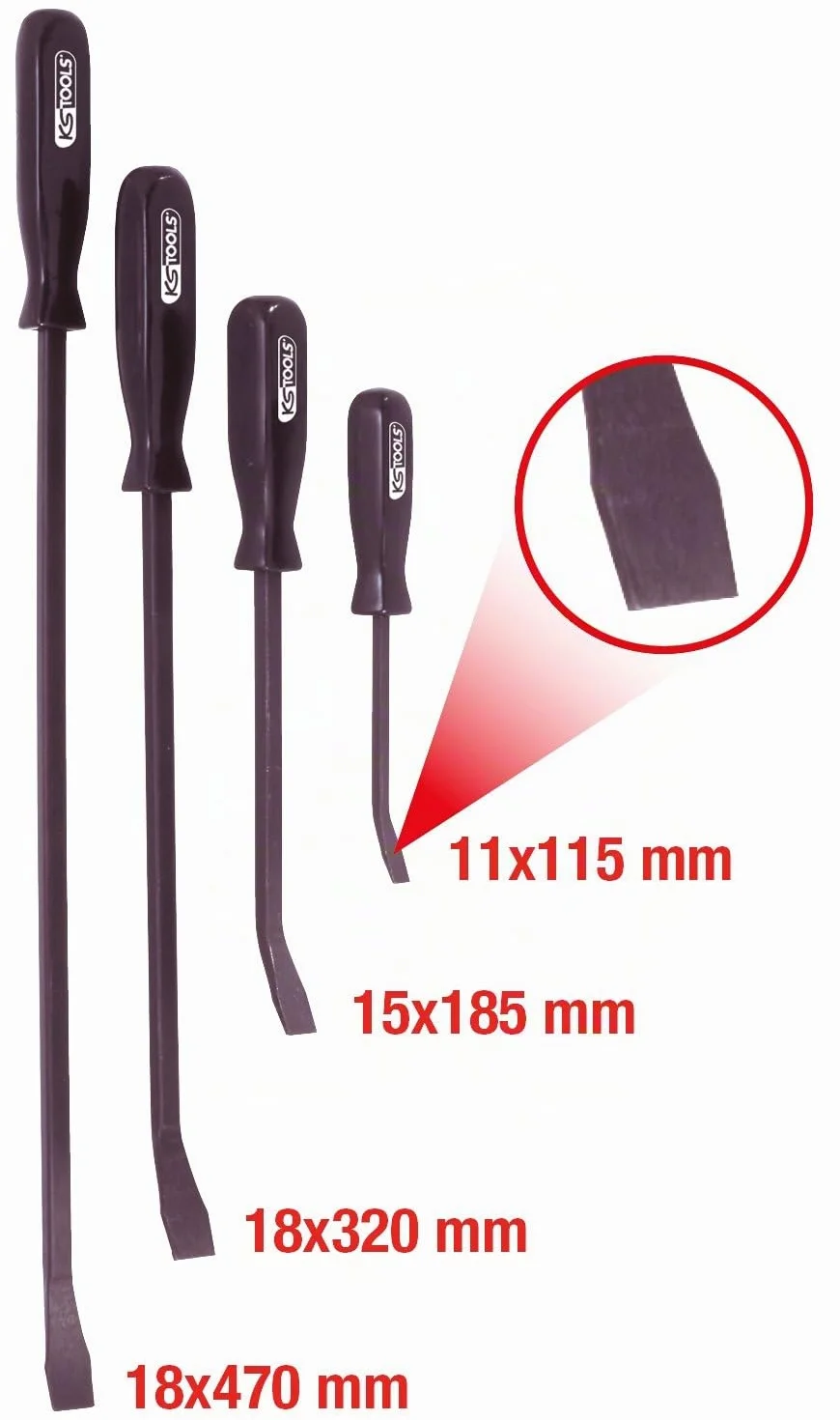 KS Tools 911.8100 Serie di Leve da Meccanico, 4 Pezzi