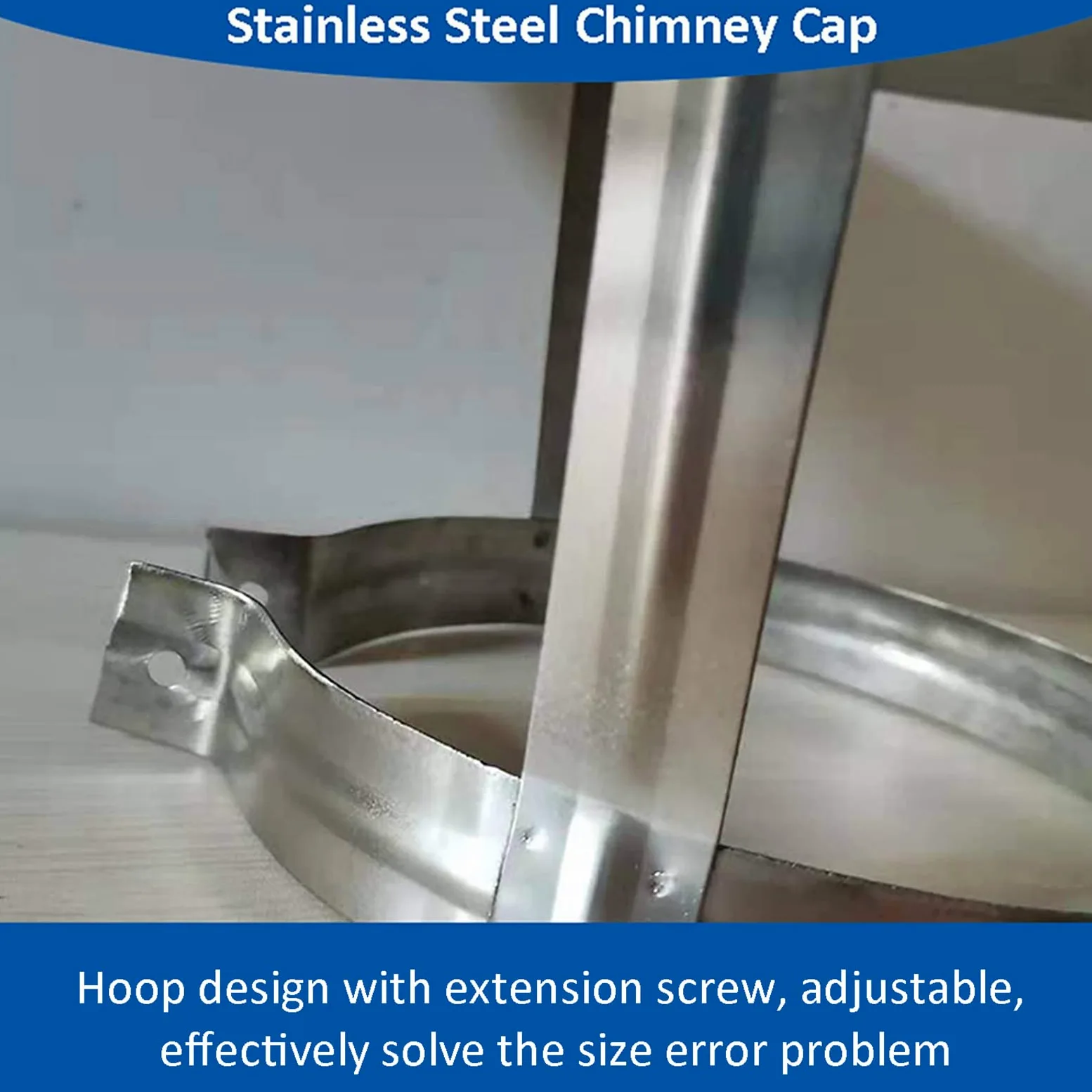 Copertura per canna fumaria in acciaio inox, copertura antipioggia per canna fumaria, copertura da pioggia e neve, protezione per tubi da 75-250 mm, cappello da 125 mm 300 mm, cappello da 100