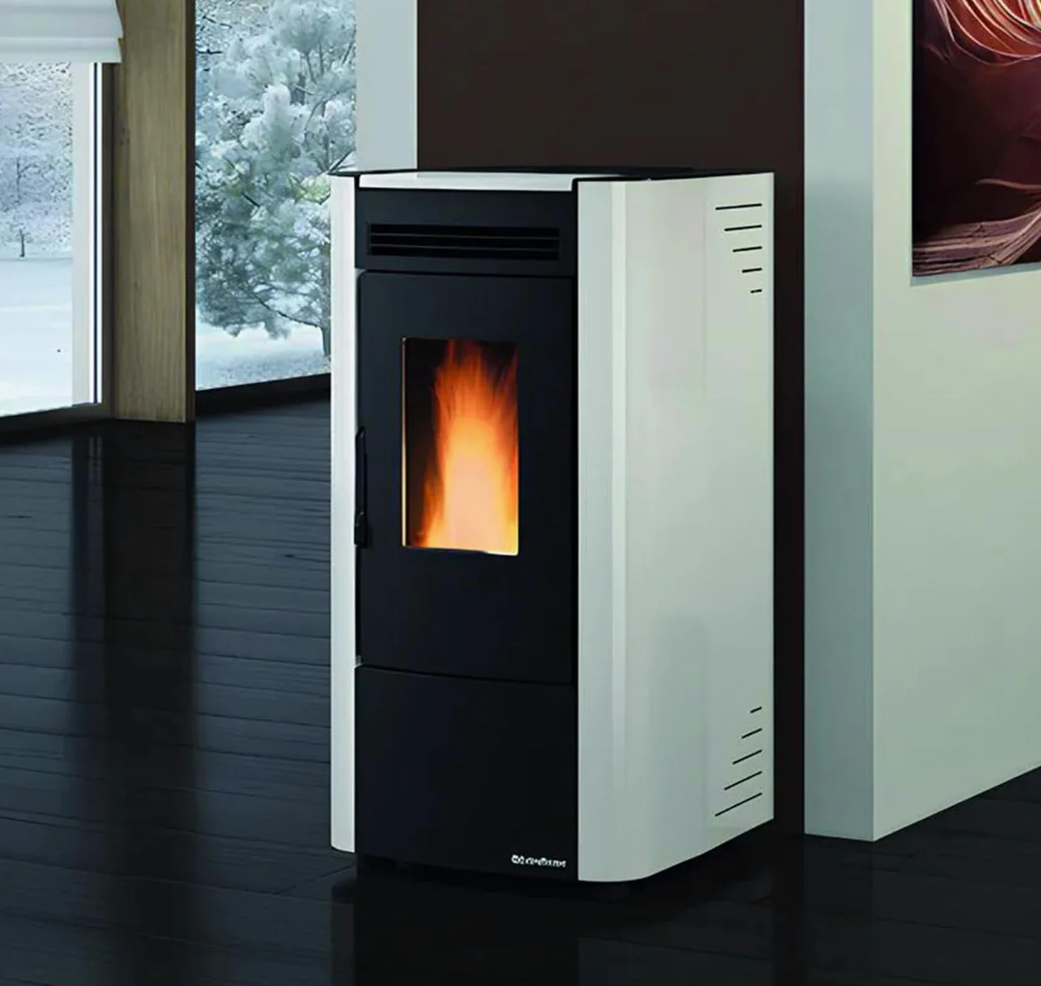 La Nordica - Stufa a pellet ventilata 6,5 kW Bianco