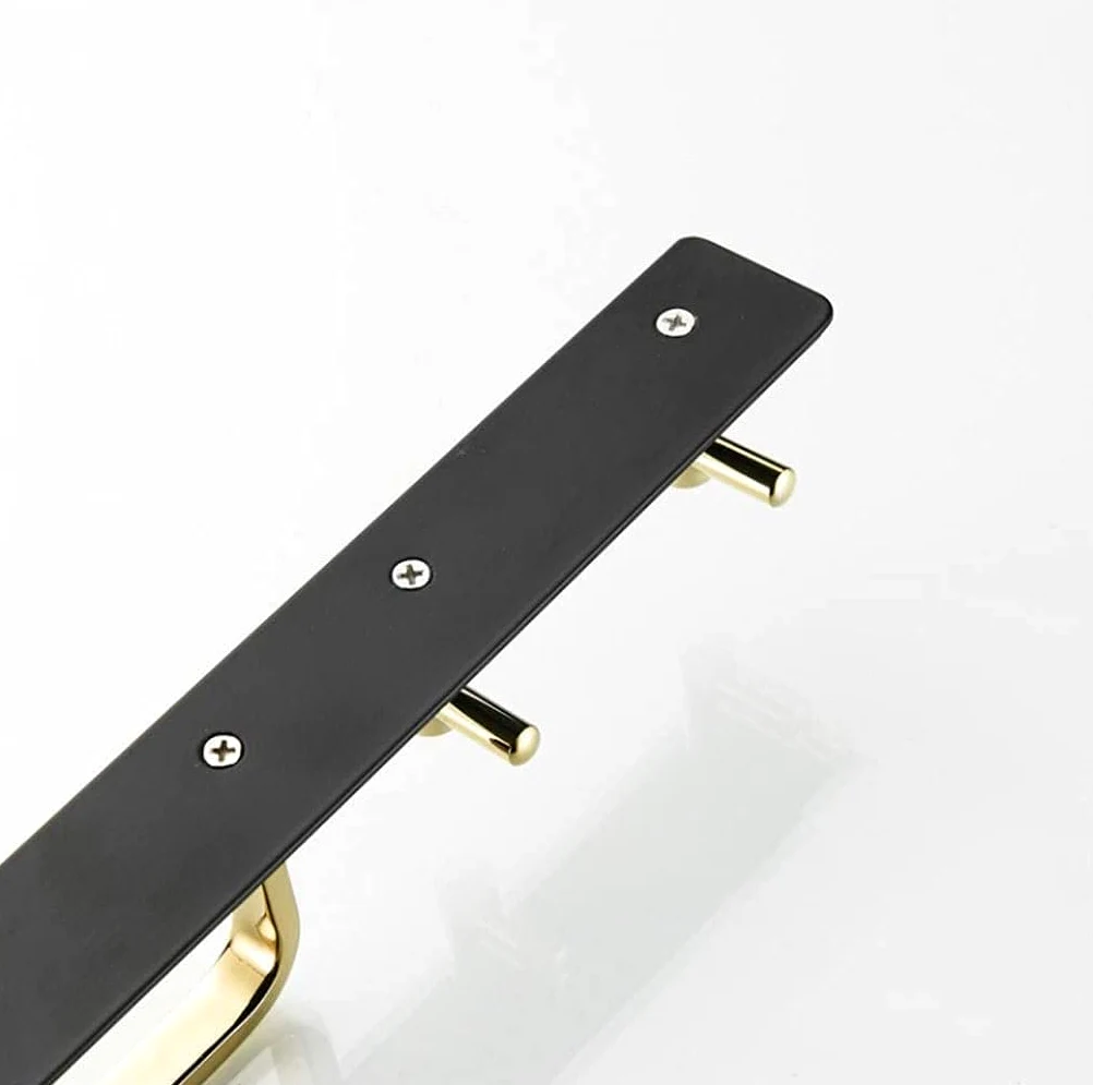 Portasciugamani a parete in acciaio inox con 2 ganci (blu: monocolore)