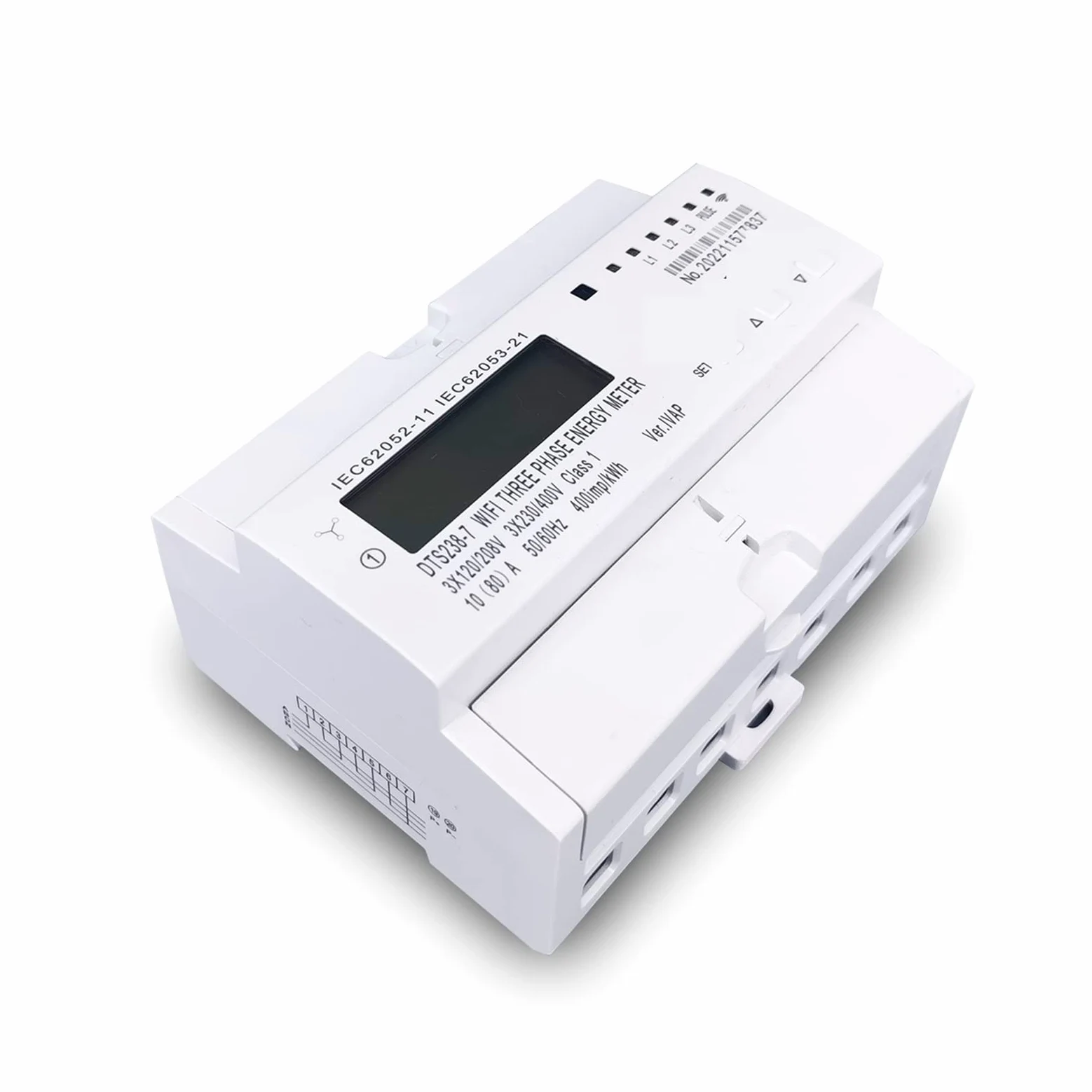 Contatore Energia Elettrica, 3 Phase 80A Tuya Smart Contatore di energia bidirezionale Timer Consumo energetico Monitor KWh Interruttore Wattmetro, Facile da Installare