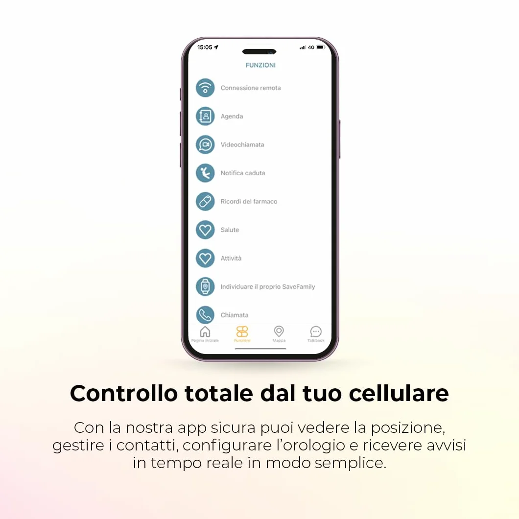 SaveFamily SaveWatch Plus 2 | Smartwatch per Bambini con Localizzatore GPS, Chiamate, Video, WhatsApp, Spotify, App Store - Quadrante Nero e Cinturino in Silicone Nero