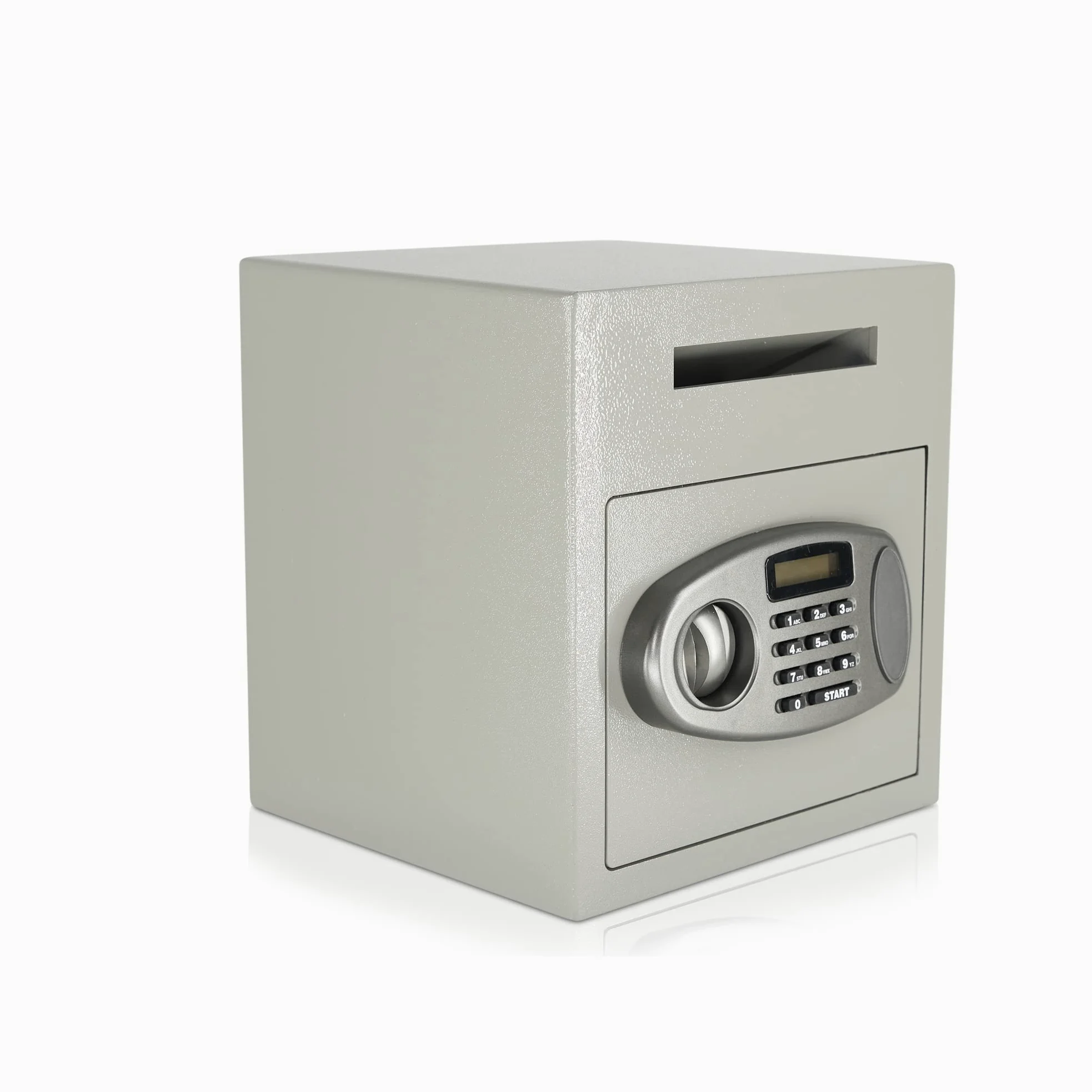 Cassaforte Antirapina | Cassaforte con Fessura d'Inserimento | Serratura Elettronica | Cash-Deposit | Grigio | Acciaio | Serratura a Combinazione Elettronica