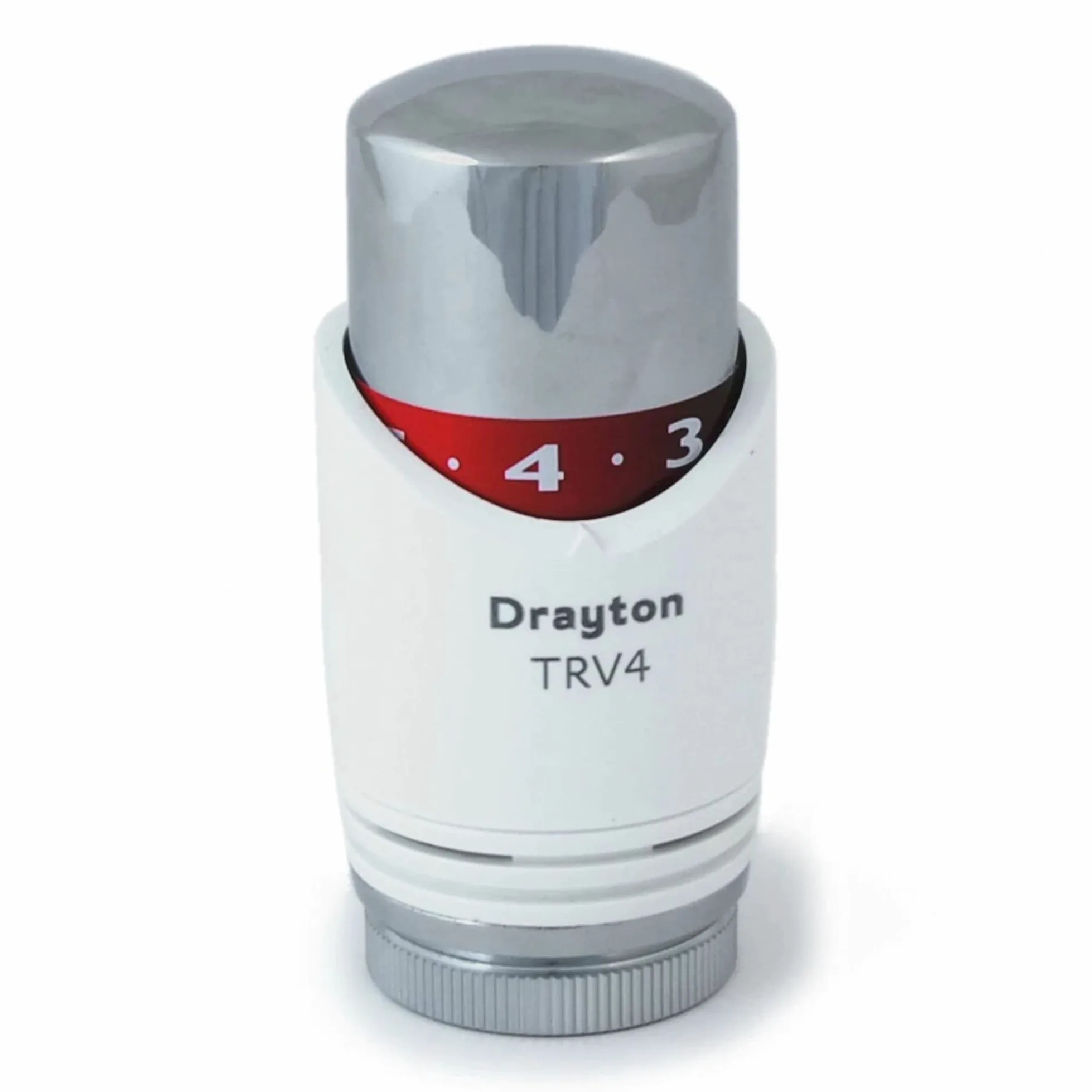 Drayton TRV4 - Valvola termostatica, solo testa, cromata e bianca