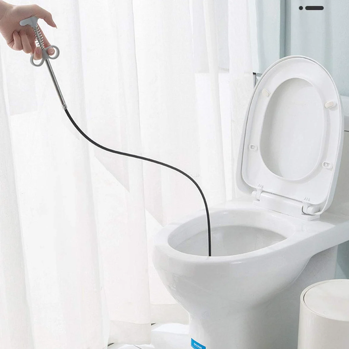 Pinza con griffe flessibile 4 griffe 90 cm Strumento per pulizia tubi scarico cucina bagno