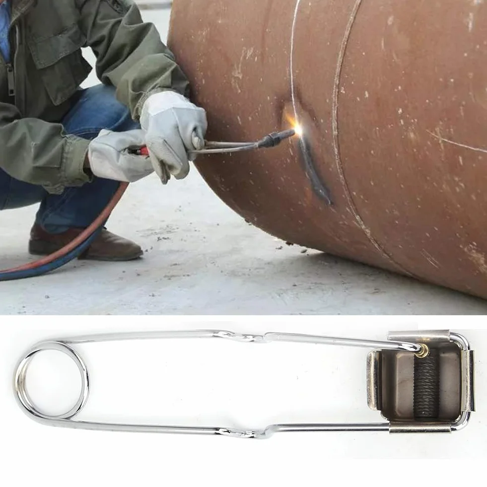 SANON Accendino a scintilla acciaio nichelato per saldatura con 11 pietre focaie