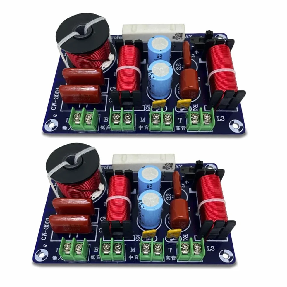 2 divisori di frequenza a 3 vie, 250 W, 850/5200 Hz, per altoparlante fai da te, per bassi medi, HiFi Stereo Audio Crossover, 500701832