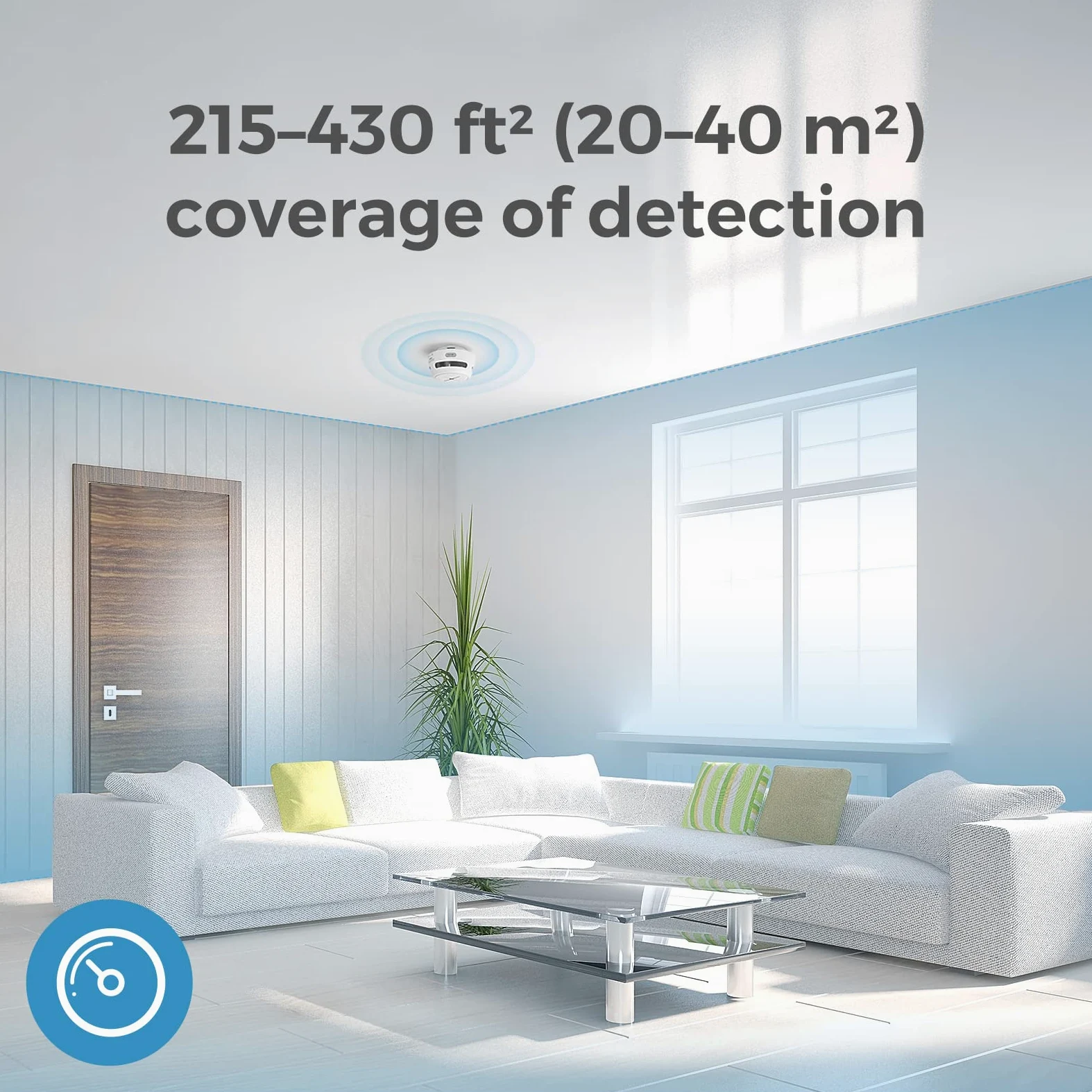 AEGISLINK Mini rilevatore di fumo fotoelettrico, batteria di una durata di vita di 10 anni, pulsante test/silenzio, conforme allo standard 14604, S500, confezione da 3