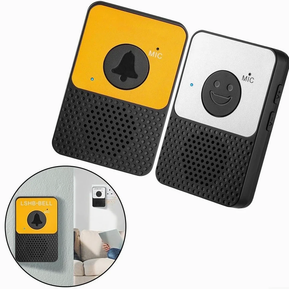 Oceanlend Campanello videocitofonico wireless, campanello citofonico bidirezionale impermeabile, con indicatore LED, portata 300 m per casa, ufficio, scuola, hotel e ospedale