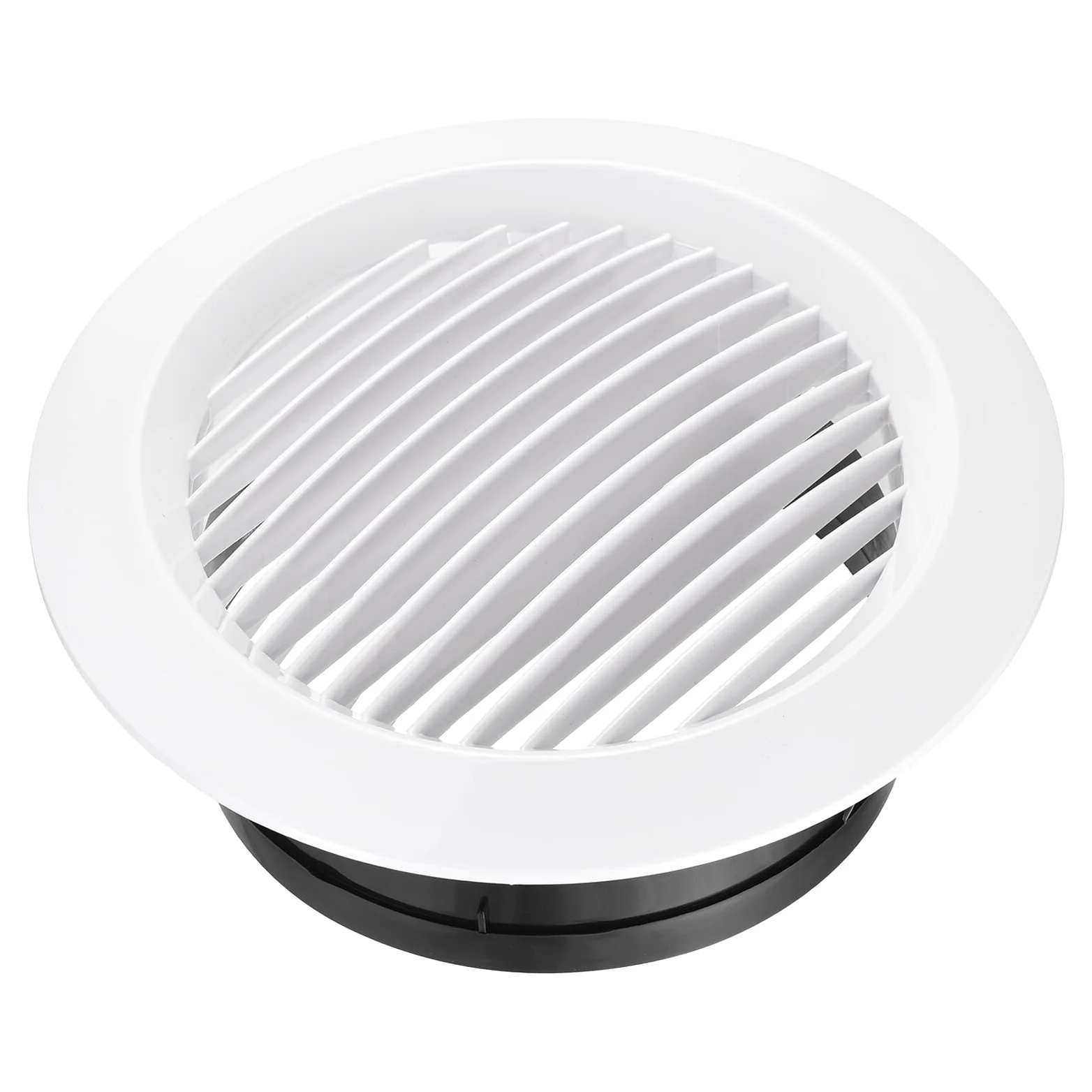 QUARKZMAN Soffit Vent 150mm ABS Rotondo Griglia Di Sfiato Griglia | A Soffitto, Con Persiane Diffusore, Per Soffitto, Per Sistema Di Ventilazione Casa Bagno Ufficio Cucina, 150mm, ABS, Rotondo