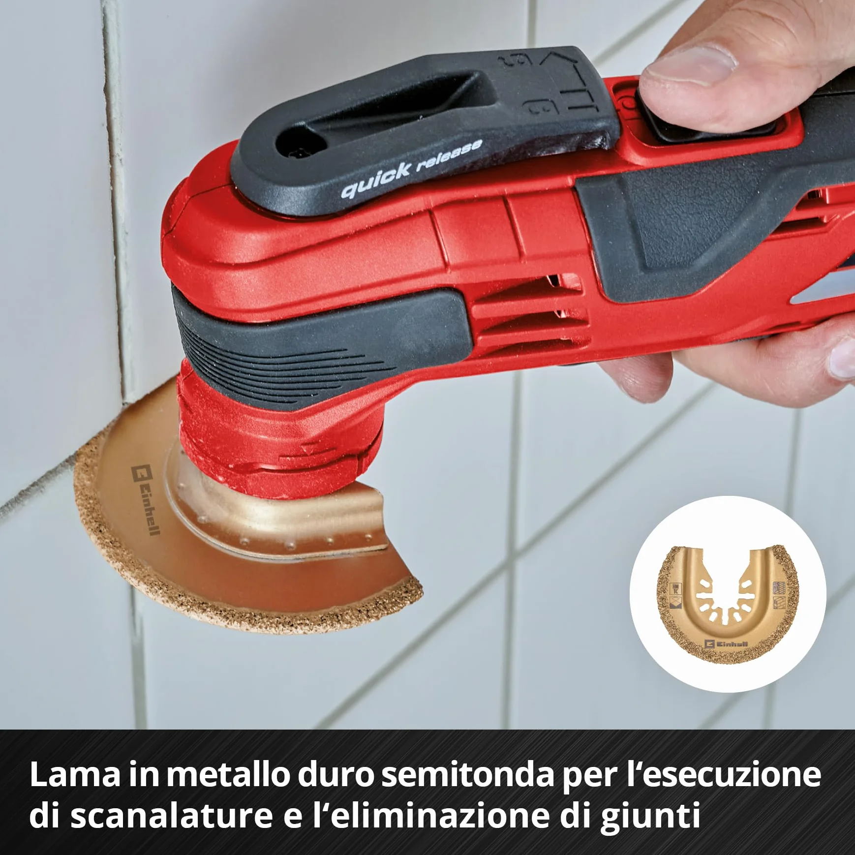 Einhell set multiutensile 6 pz. lama BIM HCS CrV HM raspa delta raschietto