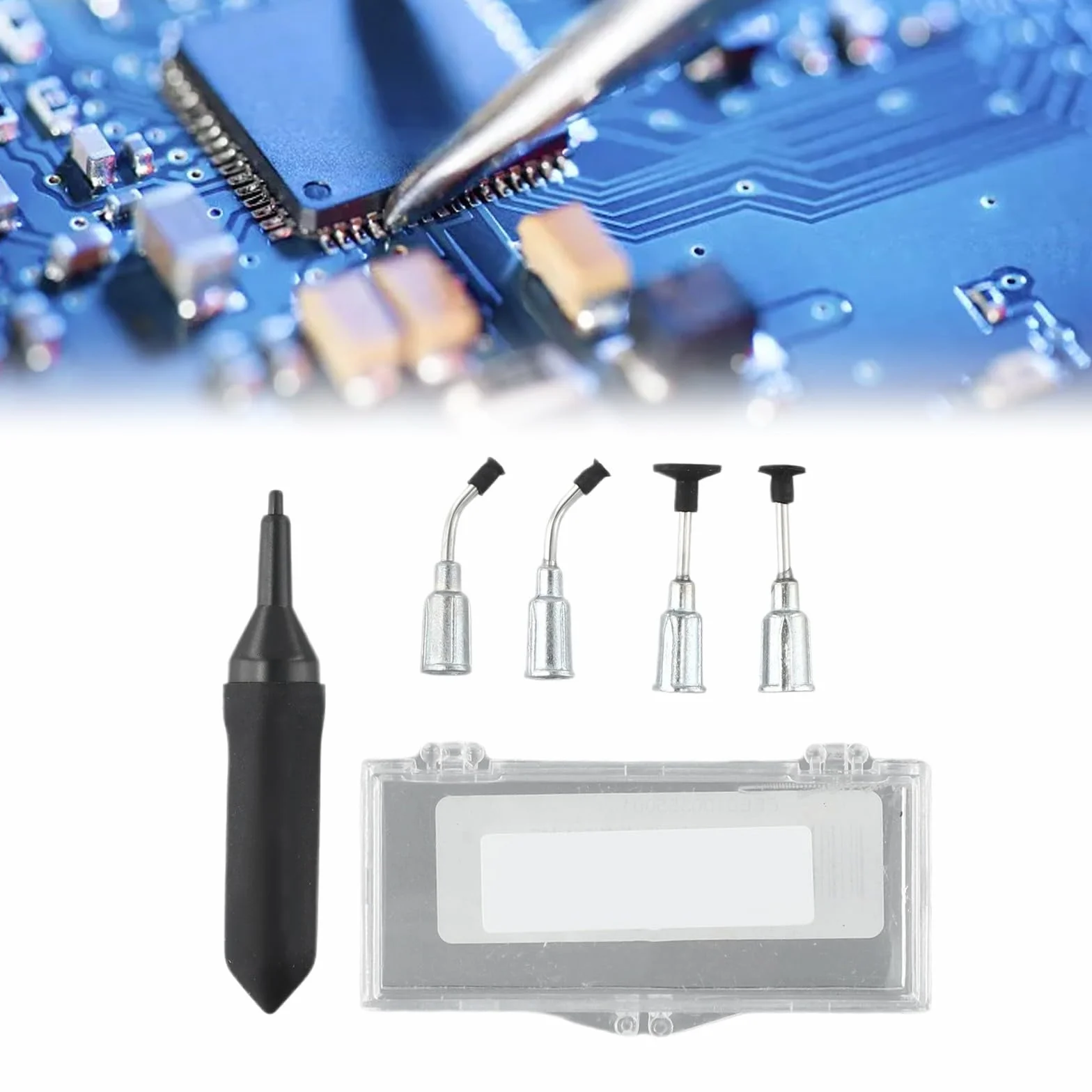 Penna sottovuoto antistatica 90 mm con ventose per dissaldatura IC, set 5 pezzi