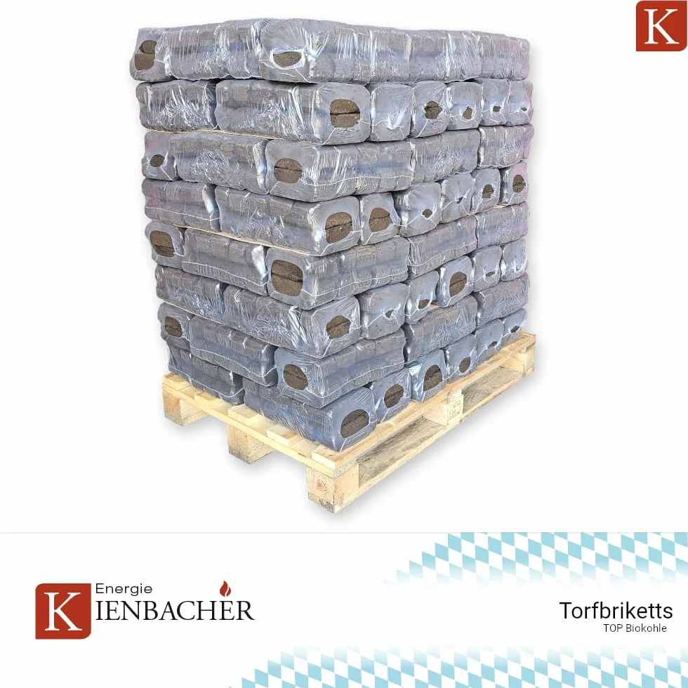 Pallet di bricchette di torba e carbone naturale Kienbacher 1000 kg