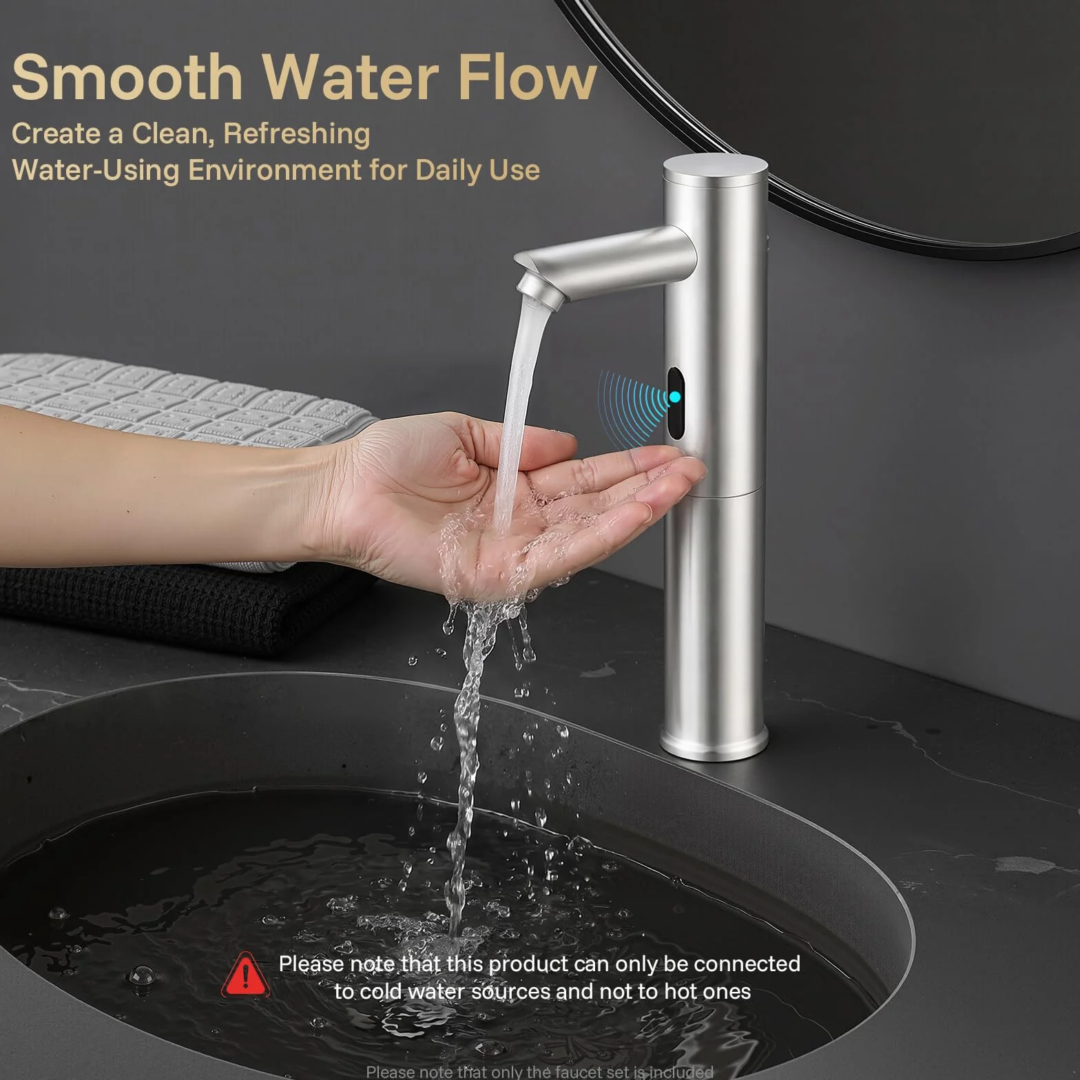 Rubinetto automatico con sensore a infrarossi per lavabo bagno cucina
