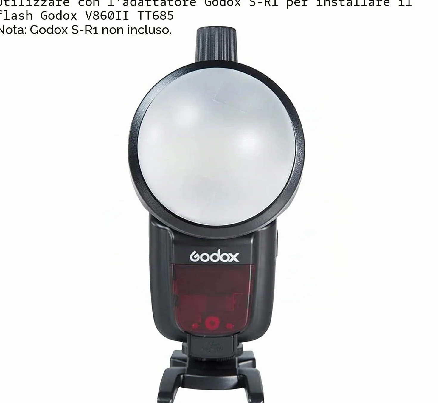 Godox AK-R11 Dome Diffusore,Compatibile con Godox V1, V1Pro, Godox AD100Pro, AD200 Pro, AD200, H200R