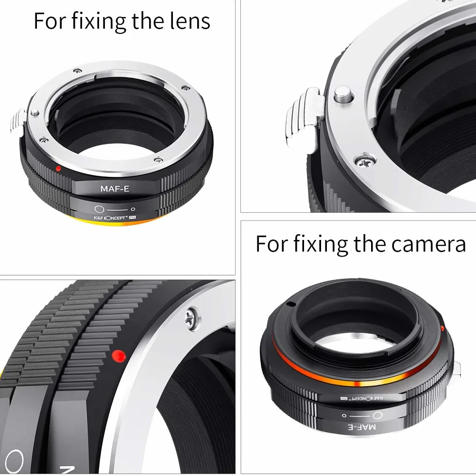 K&F CONCEPT Lente Mount Adattatore Manuale Fuoco: Compatibile con Compatibile con Compatibile con Compatibile con AF(Compatibile con Sony A) Lente a Compatibile con Sony E Mount Corpo Fotocamera