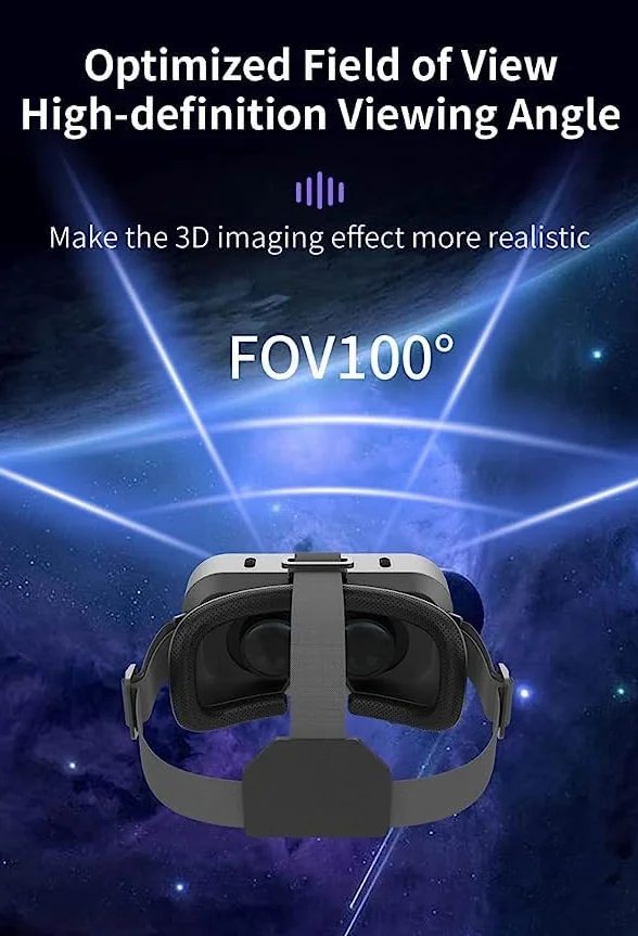 Occhiali VR per cellulare con telecomando, 3D VR Glasses Virtual Reality Occhiali PC Intrattenimento Anti Luce Blu Fit iPhone & Android 5.0-7.2 pollici