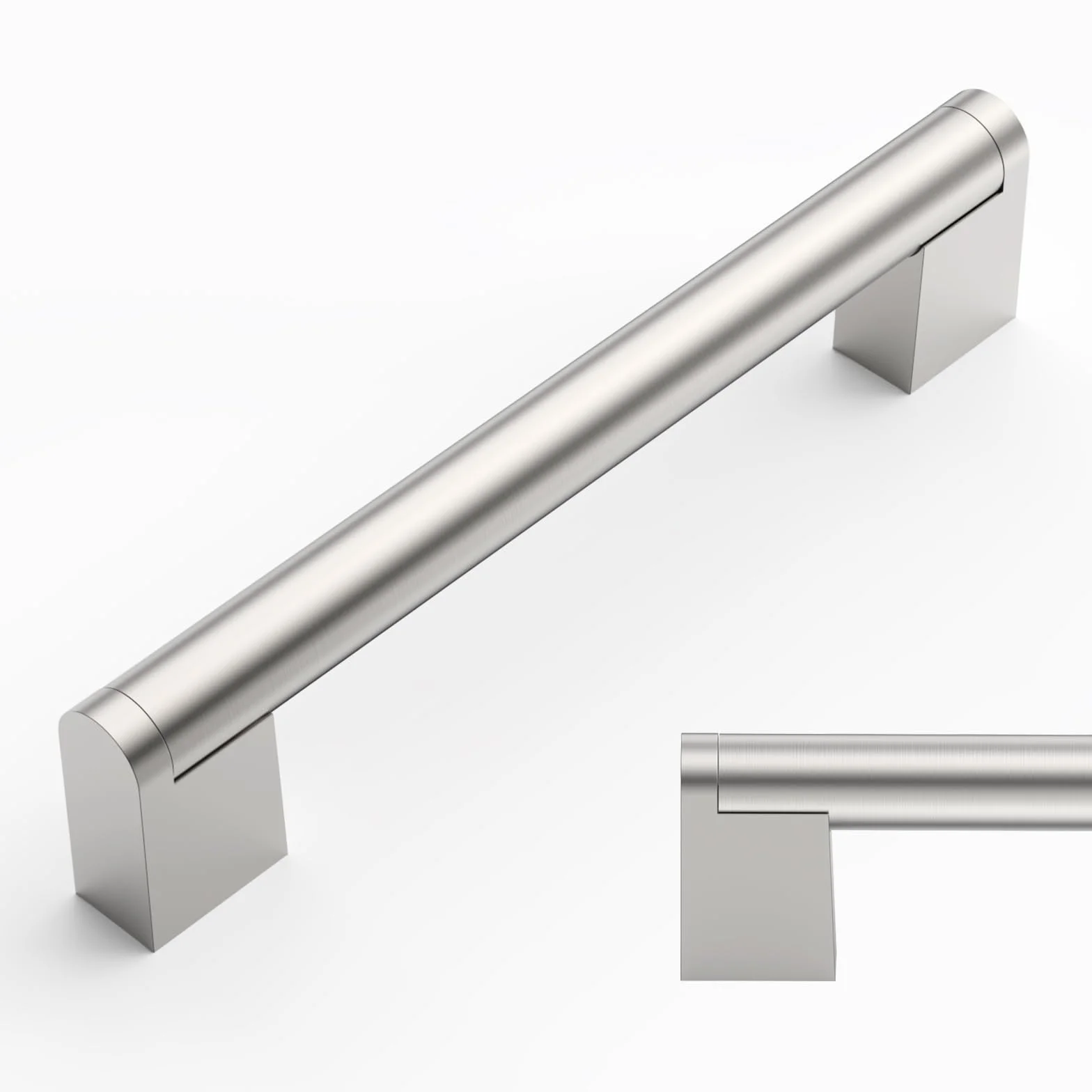 Amerdeco 10 pezzi Maniglie per Mobili da Cucina Argento Maniglie cucina Distanza fori 128 mm armadietti in acciaio inossidabile per mobili da cucina Decorazioni per la casa