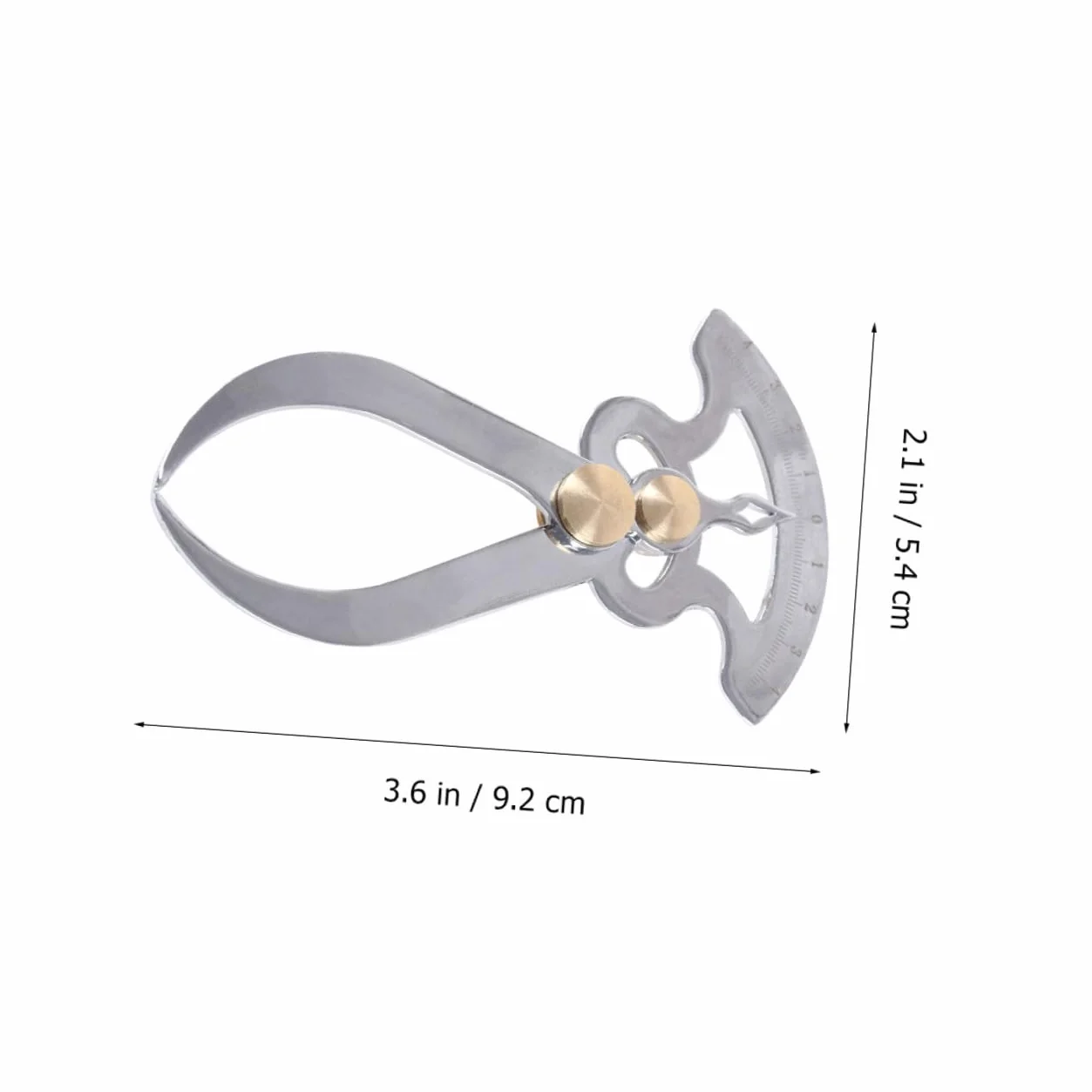 DOITOOL Calibro Spessimetro Portatile in Metallo Inossidabile Misurazione Spessori Esterni Argento