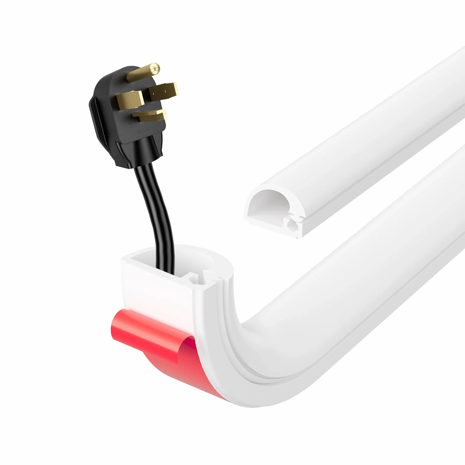 Canalina Passacavi Adesiva Bianca 1M PVC Flessibile Protezione Cavi Parete Esterni Resistente Alle Intemperie