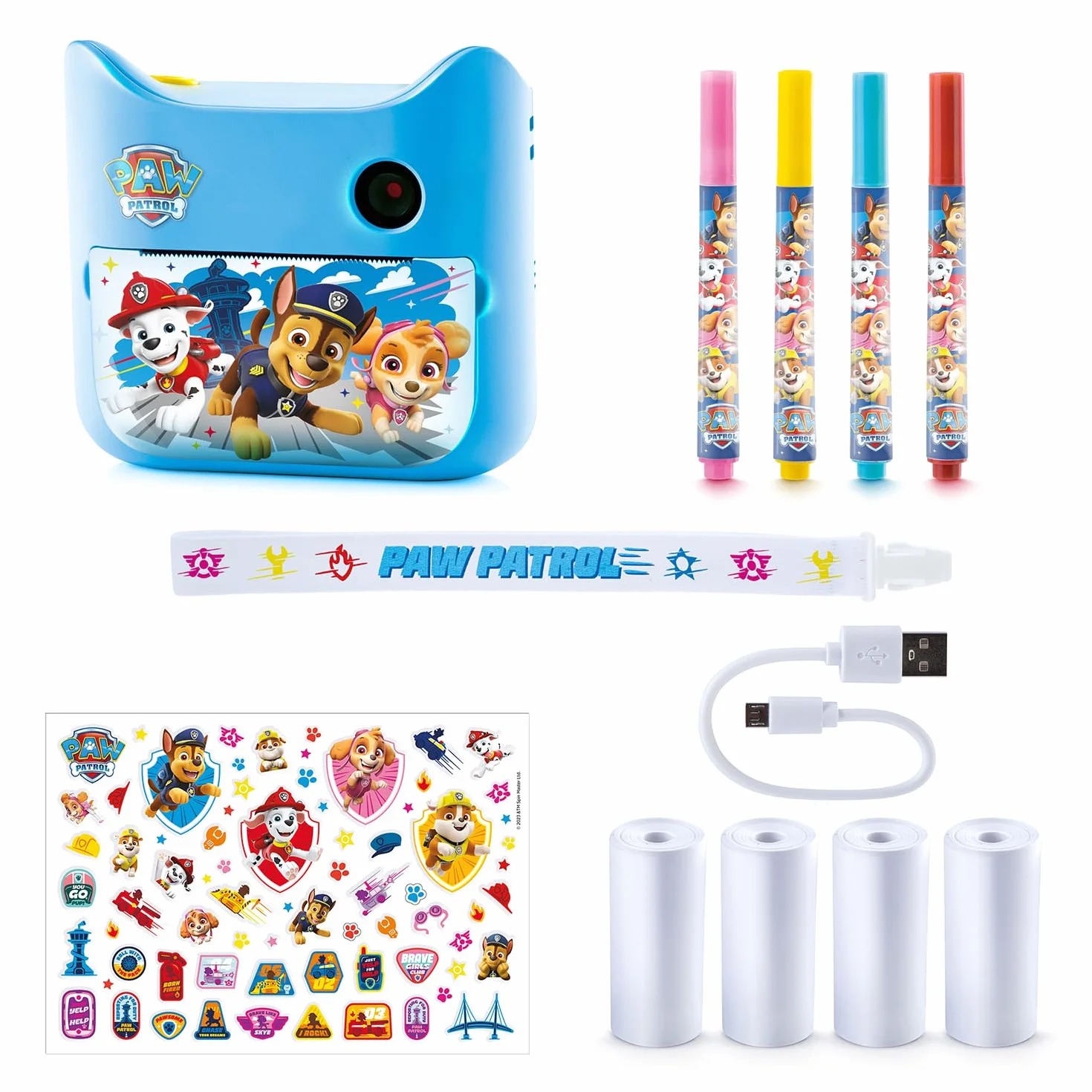 Canal Toys - Photo Creator - PAT'PATROUILLE-Fotocamera a stampa istantanea-con 4 rotoli di carta e 4 feltri-senza inchiostro -PPC 037