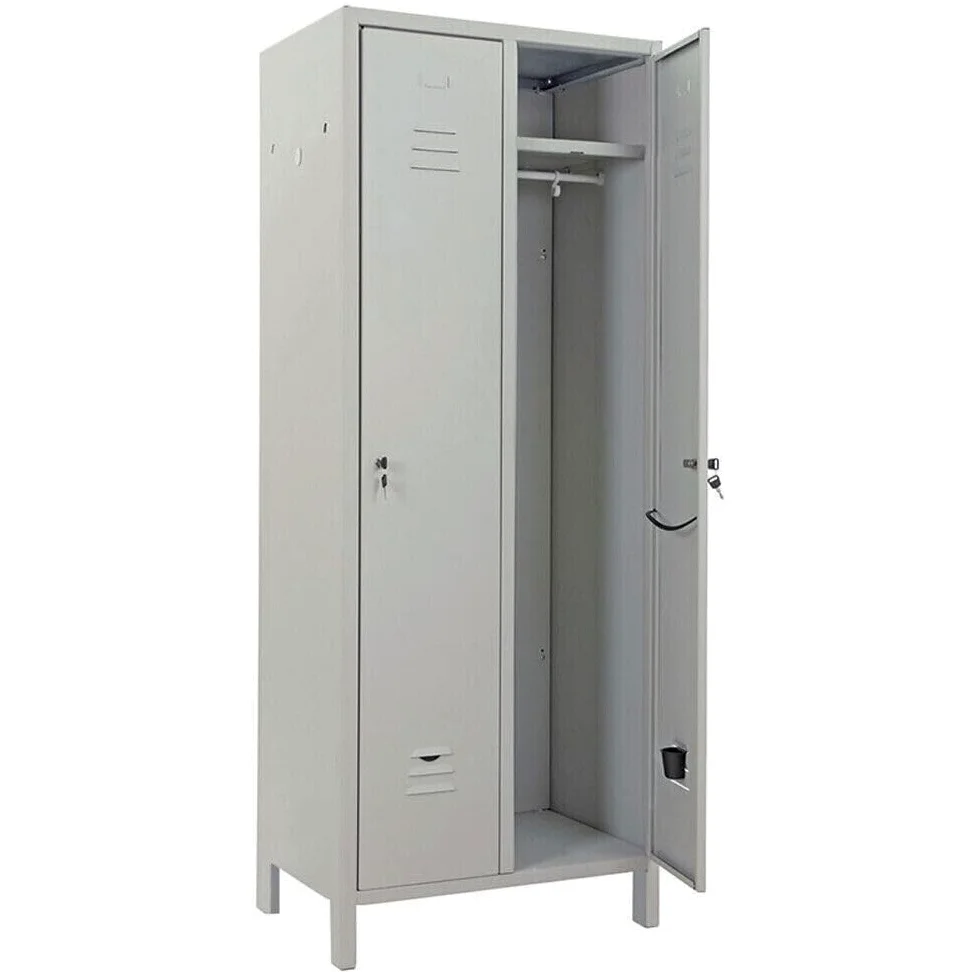 Generico ARMADIETTO SPOGLIATOIO 2 POSTI METALLO ARMADIO PRATIKO H 1795 – L 685 – P 350 mm