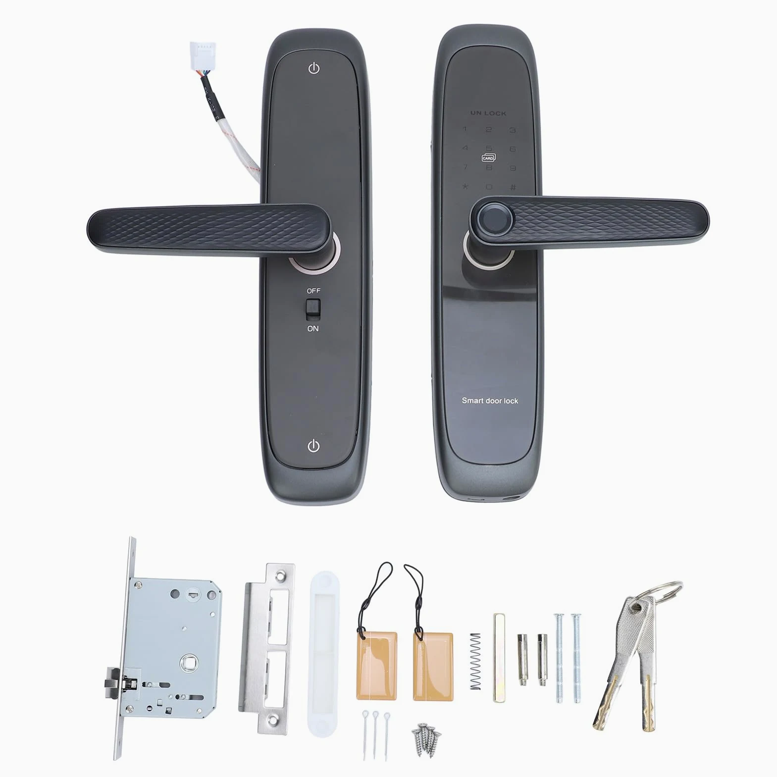 Tastiera con Impronta Digitale Maniglia per Porta Serratura Smart Keyless Entry per Sicurezza Avanzata Domestica Lega di Alluminio 1 unità (6068)