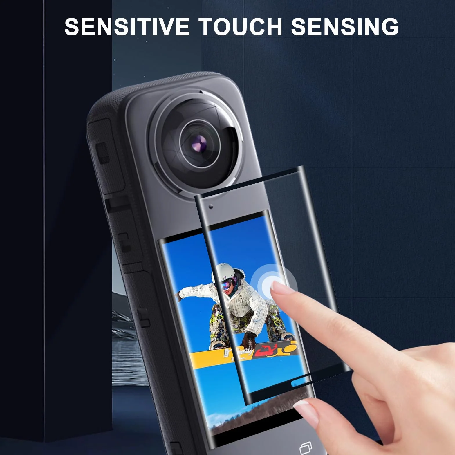 Kit di accessori di protezione FiTSTILL per Insta 360 X5/X4, pellicole protettive in vetro temperato + copriobiettivo in gomma, 2 pellicole ultra HD