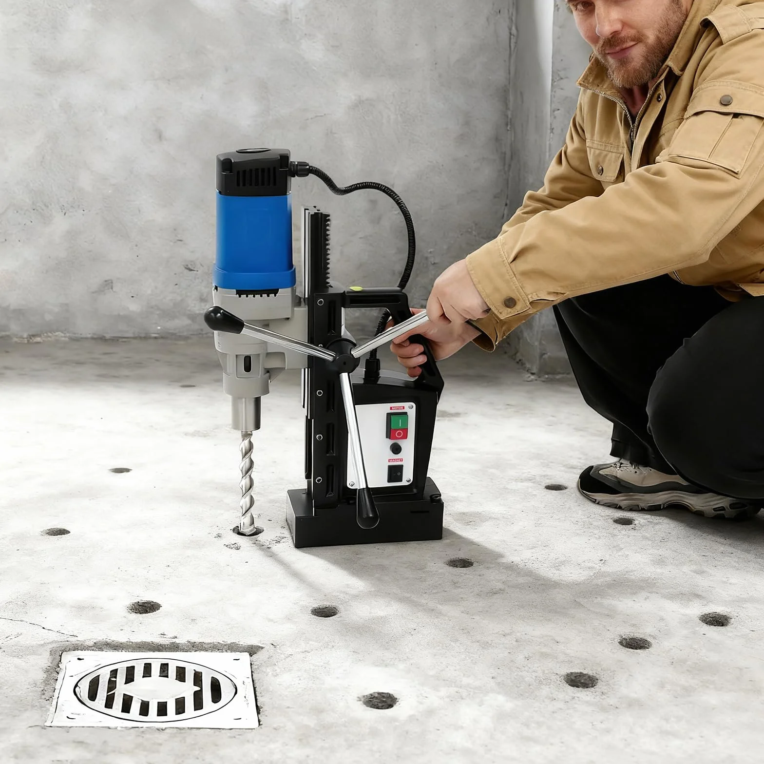 Trapano magnetico 1680 W 1380 N MT3 portatile professionale
