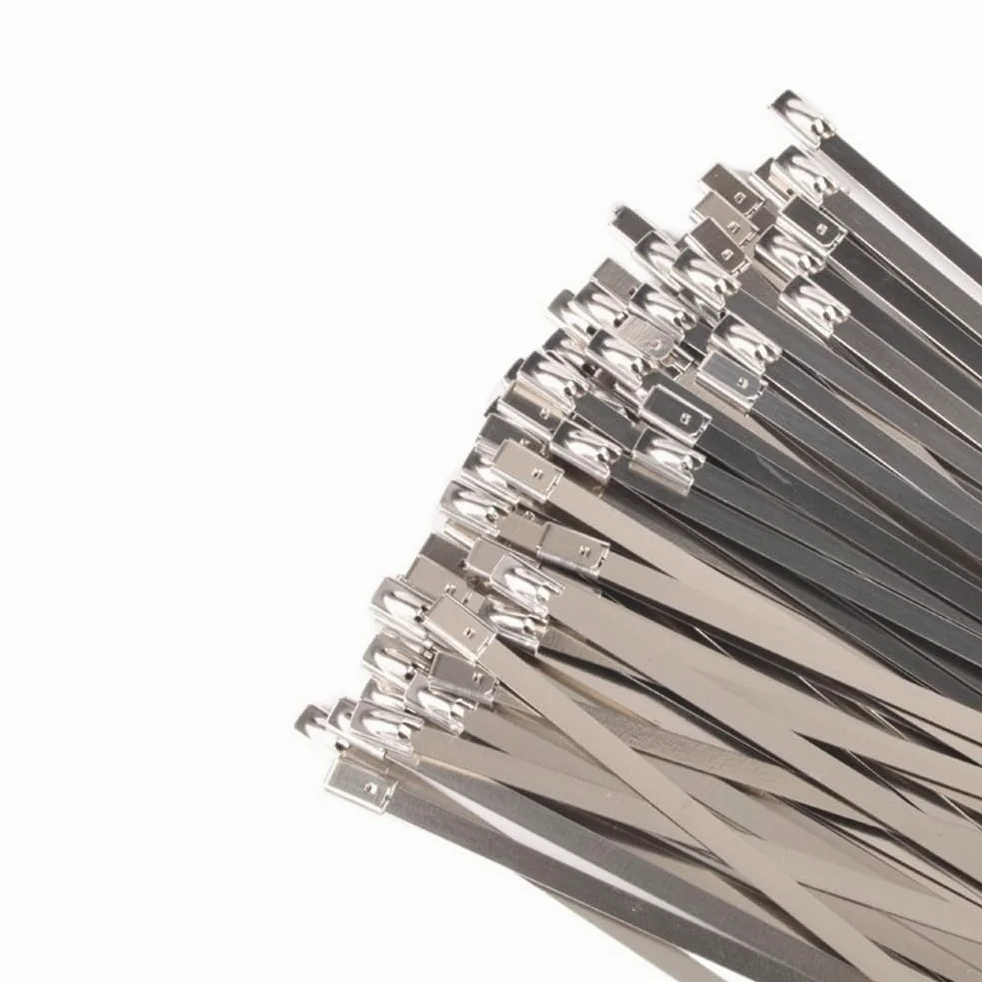 Fascette Cavi 10 20 50 100 200 Pcs 10mm 0,39 pollici 304 Cavo in acciaio inossidabile Twist Tie Lock Metal Zip Wrap Rivestito Fascetta rilevabile in metallo Fascette Elettricista (Color : 100PCS, Mi