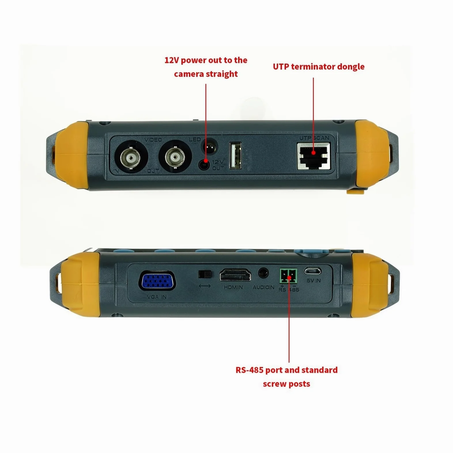 Tester CCTV, Monitor IV8W Cctv AHD TVI CVI CVBS Con Strumento Di Test UTP E Ingresso VGA Portatile Uscita DC12V Alimentato A Batteria