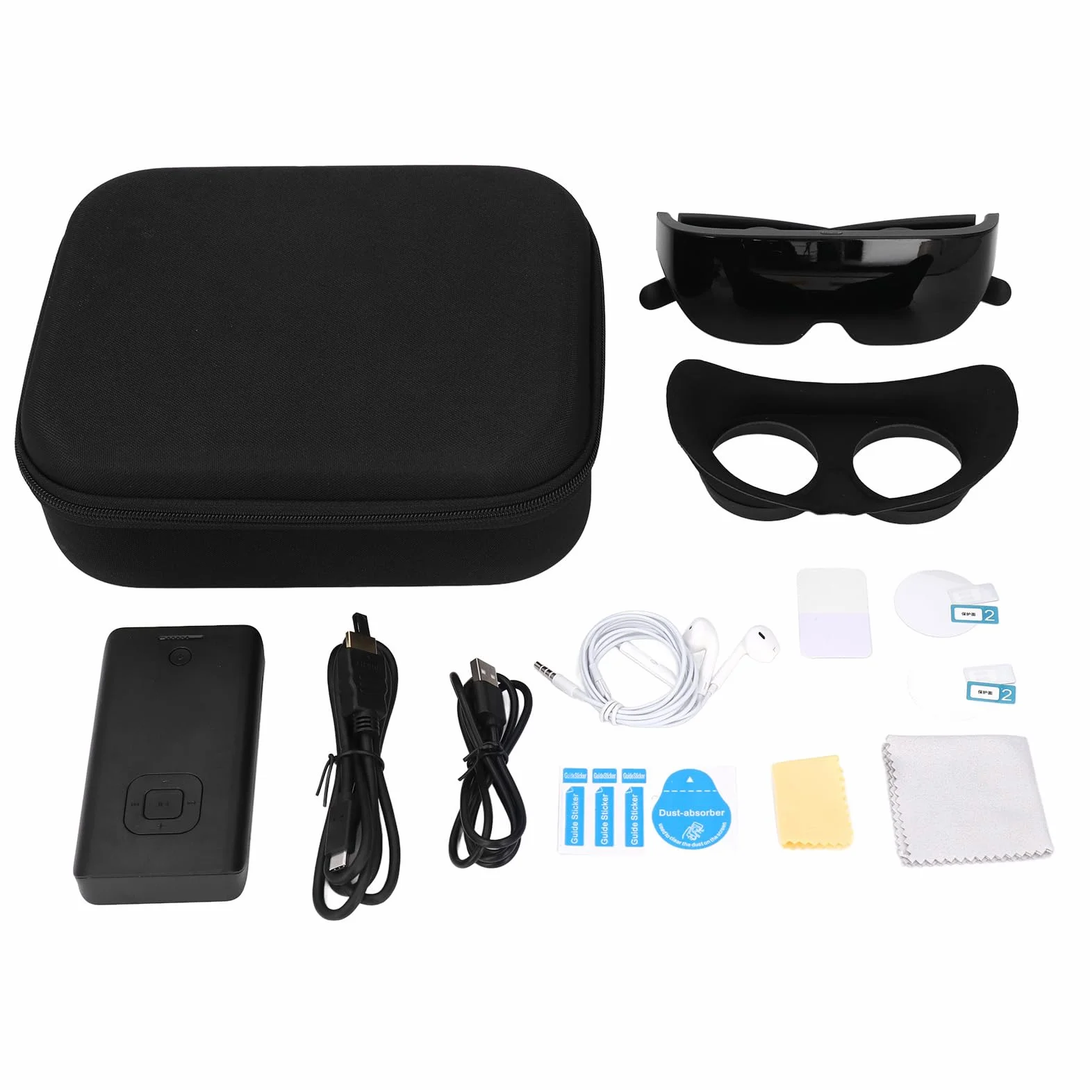 Occhiali VR Intelligenti 4K con Schermo WiFi Wireless, Occhiali per Display Video con Batteria da 8000 MAh, Occhiali per Cuffie VR Occhiali da Film per Telefono e Computer