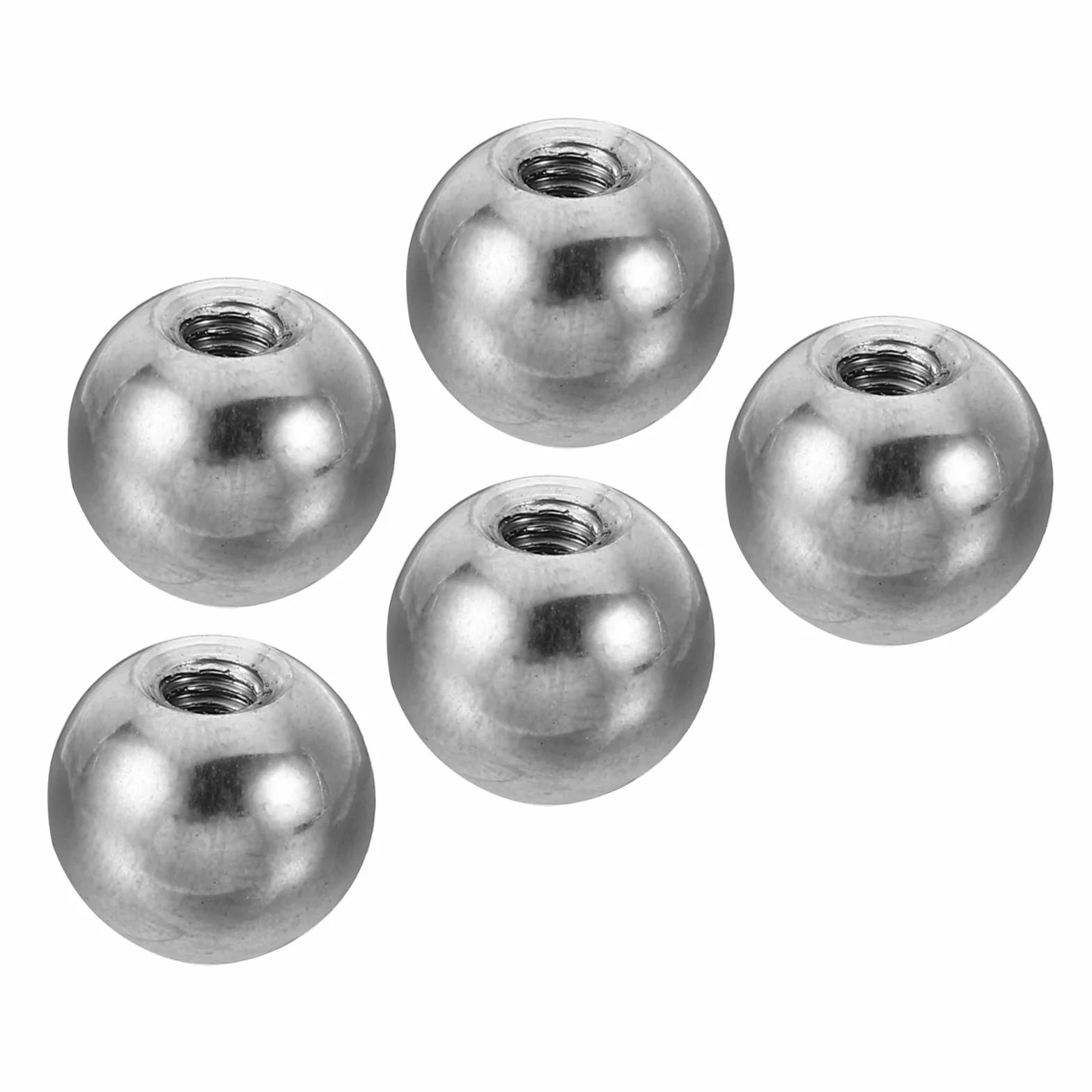 PATIKIL Dadi Manopola M4 Femmina Filettatura 12mm OD 304 Inossidabile Acciaio Tondo Sfera Vite Cappuccio Coperchio Argento