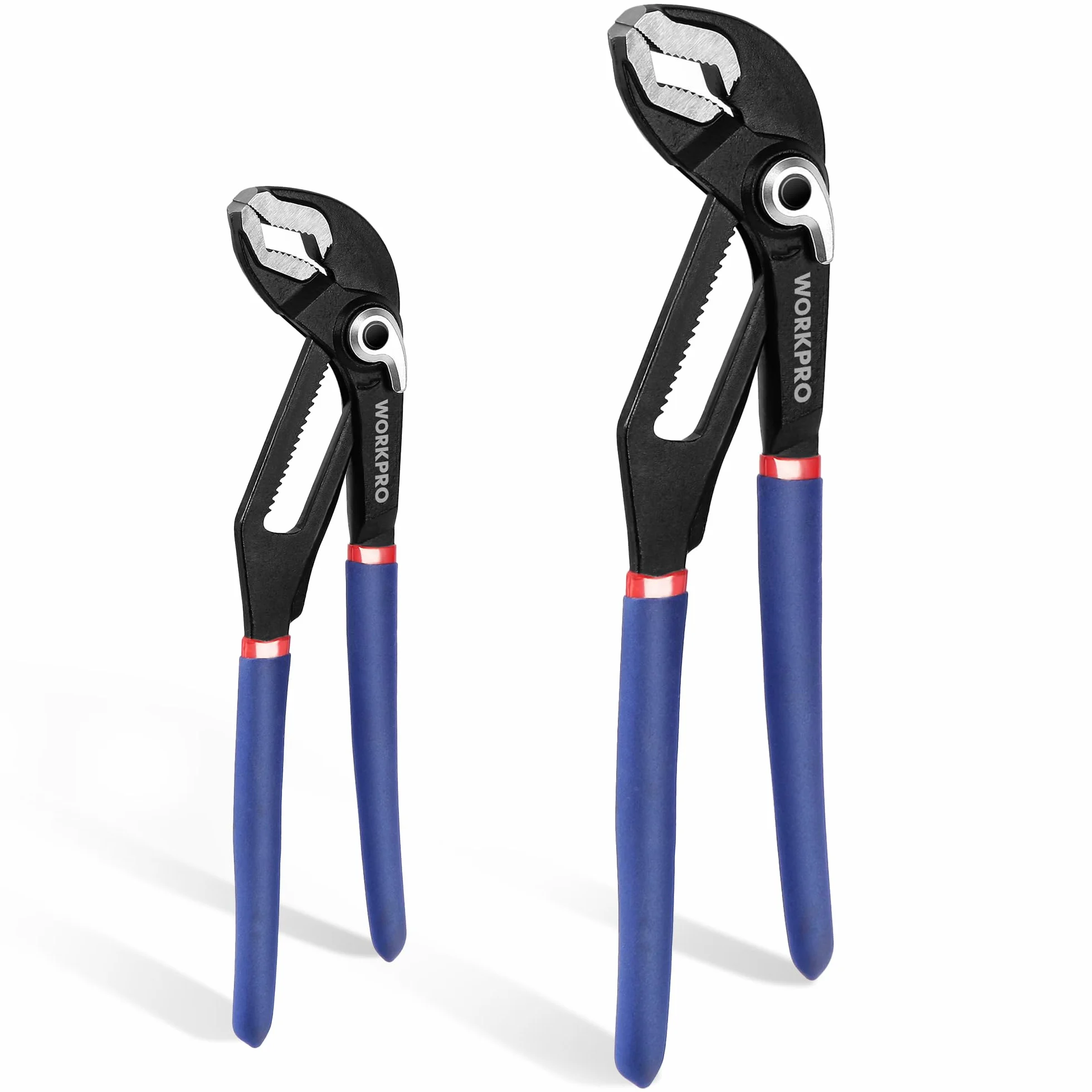 WORKPRO Pinze Regolabili per Tubi e Dadi 2 Pezzi, 200mm e 250mm