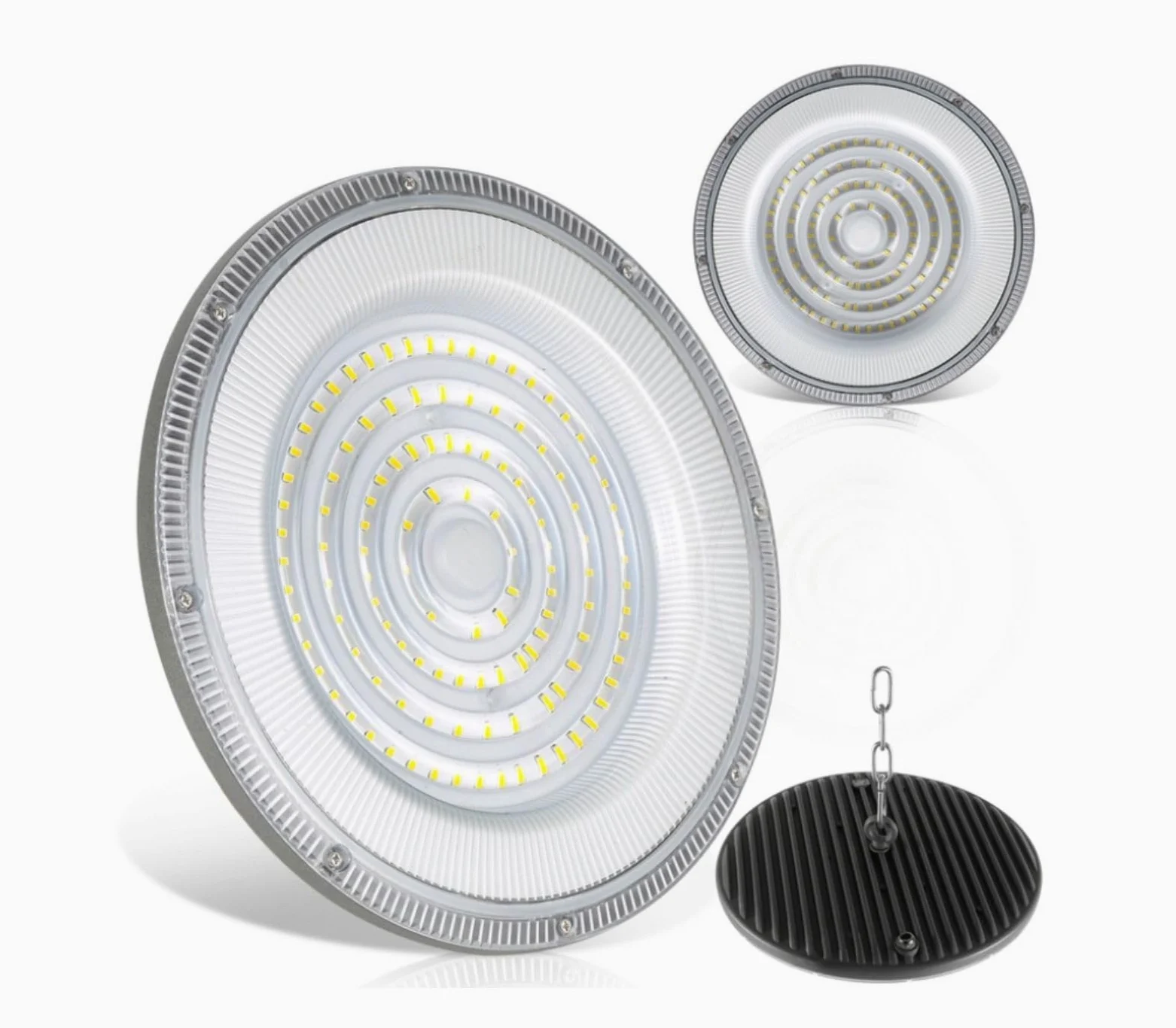 Faro Industriale Led 200W Disco Rotondo UFO IP65 Plafoniera Campana DR