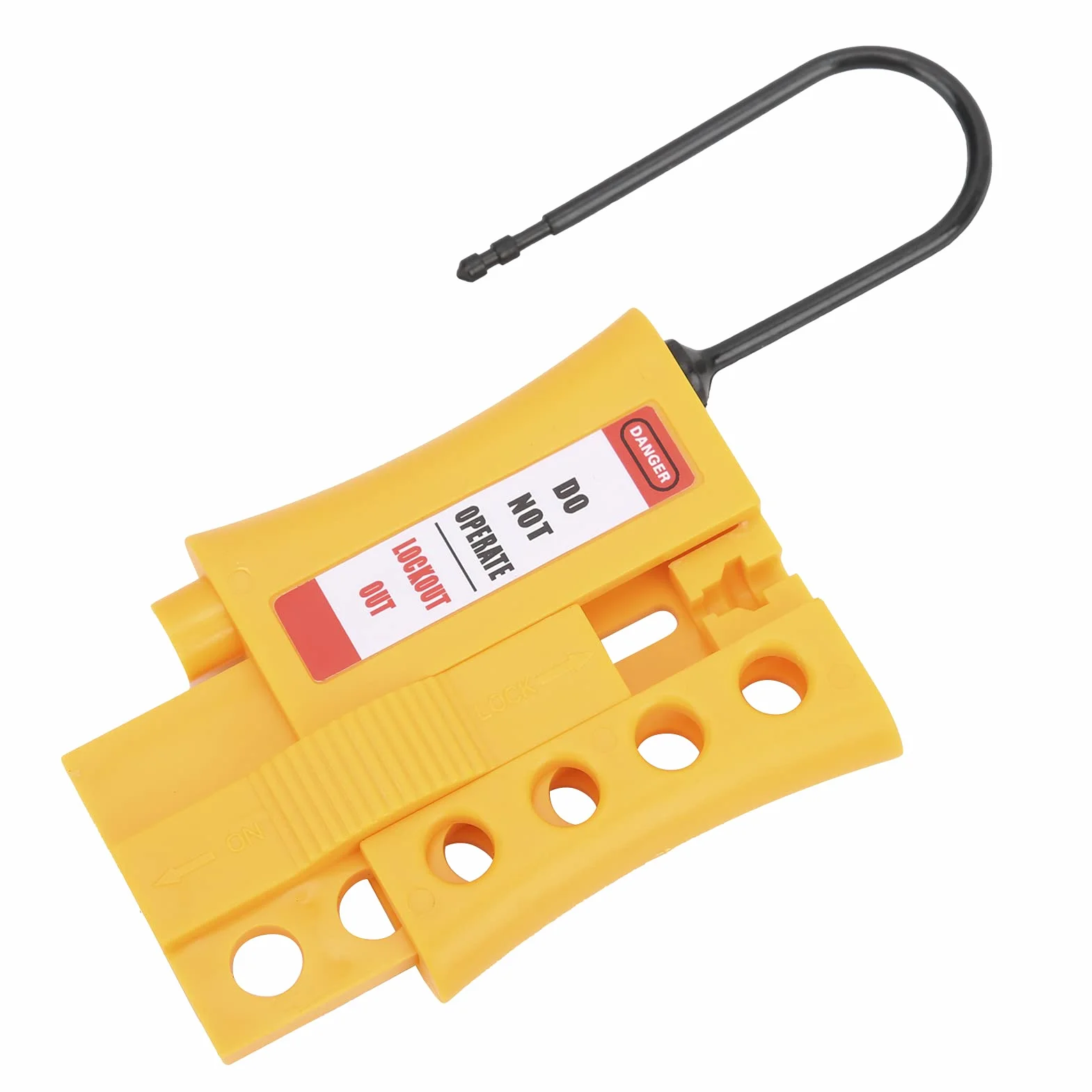 Lucchetto di Sicurezza in Nylon a 4 Fori Durevole 10 Pezzi 3 Mm per Isolamento Elettrico e Bloccaggio Adatto per Kit di Etichettatura per Blocco Elettrico