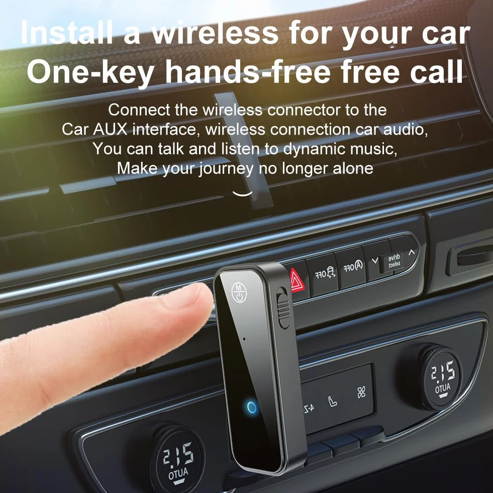 AXFEE Trasmettitore Bluetooth 5.4, con RCA & 3.5mm AUX Plug and Play, per Cuffie/Smartphone/Aereo/TV/PC/Bluetooth Apparecchio Acustico/Altoparlante